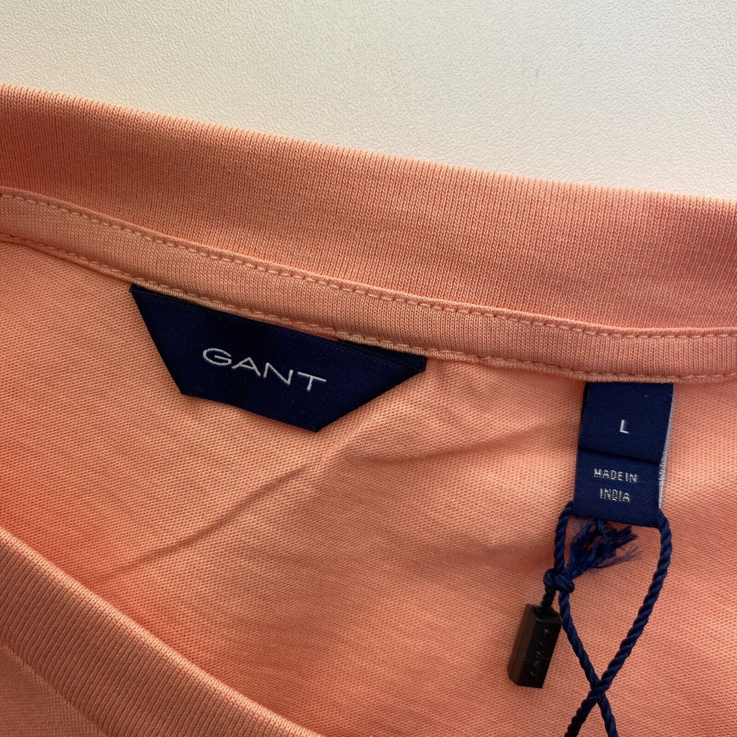 GANT Light Orange Tonal Archive Shield Crew Neck T Shirt Size L