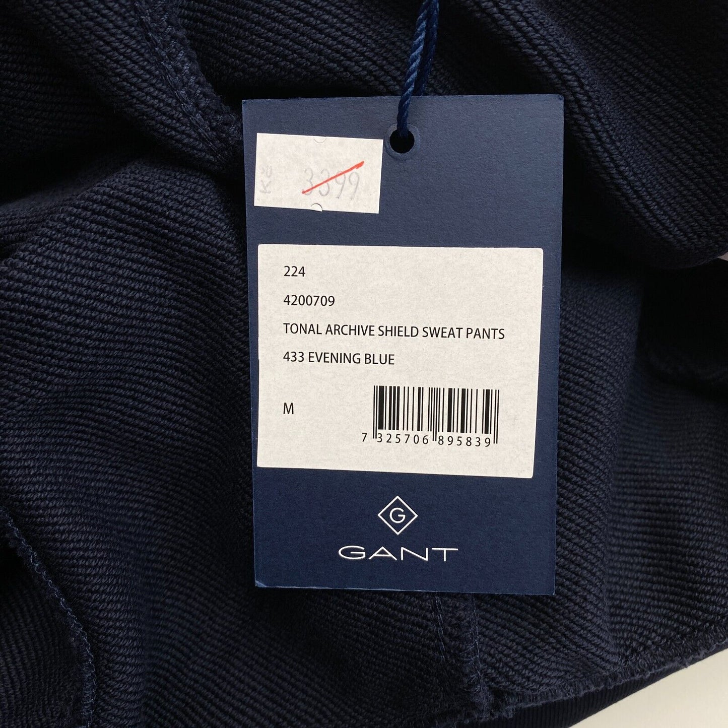 GANT Marineblau Reg Tonal Archive Shield Jogginghose Hose Größe M