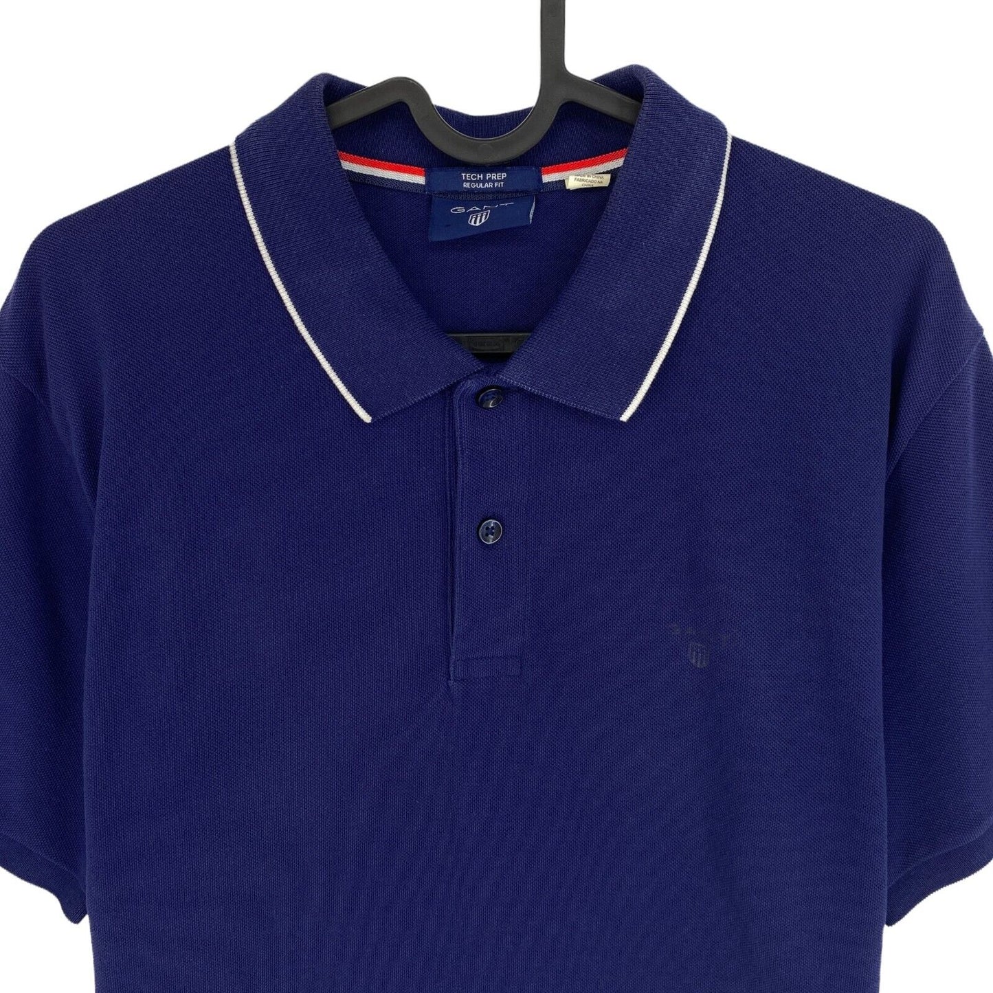 GANT Navy Blue Tech Prep Regular Pique Rugger Polo Shirt Size L