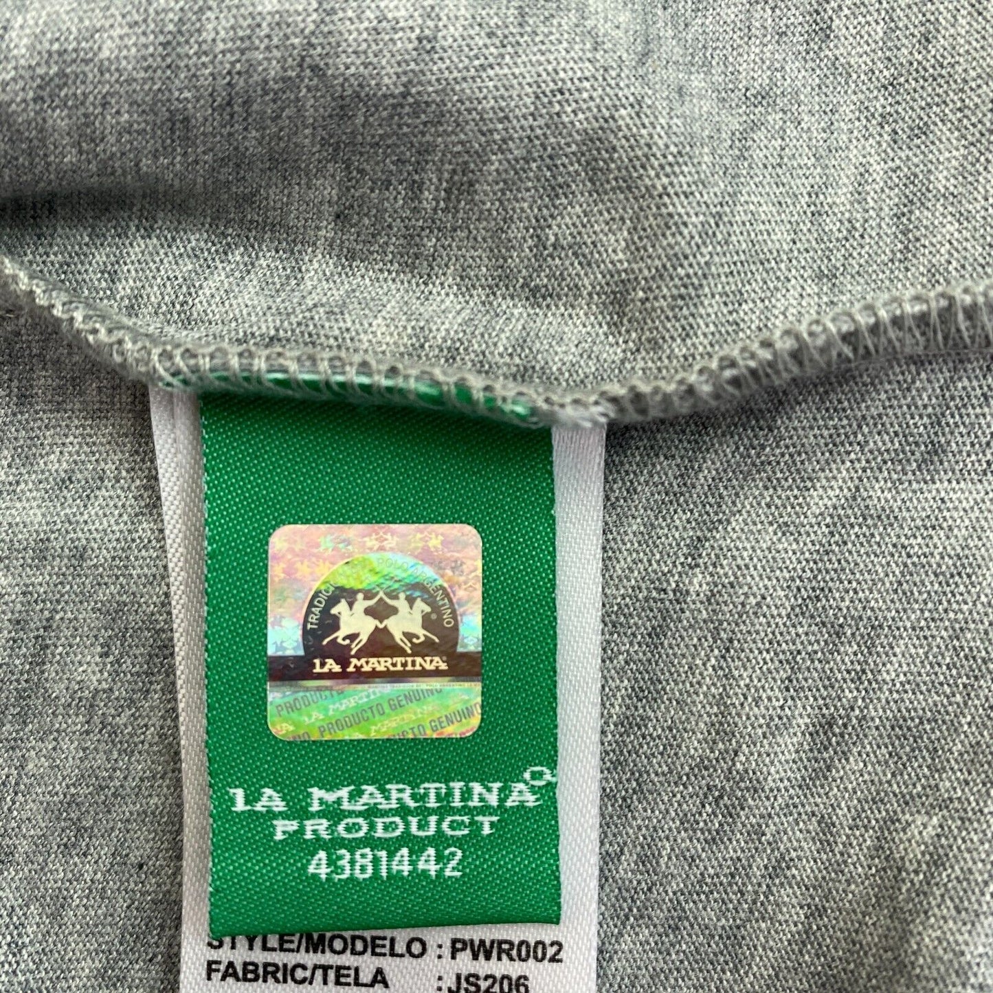 LA MARTINA T-shirt à col rond en jersey de coton gris Taille 1 / XS