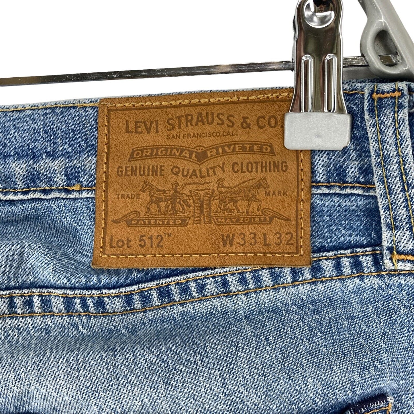 Levi's Premium 512 Blue Stretch Slim Tapered Fit Jeans Size W32 L32