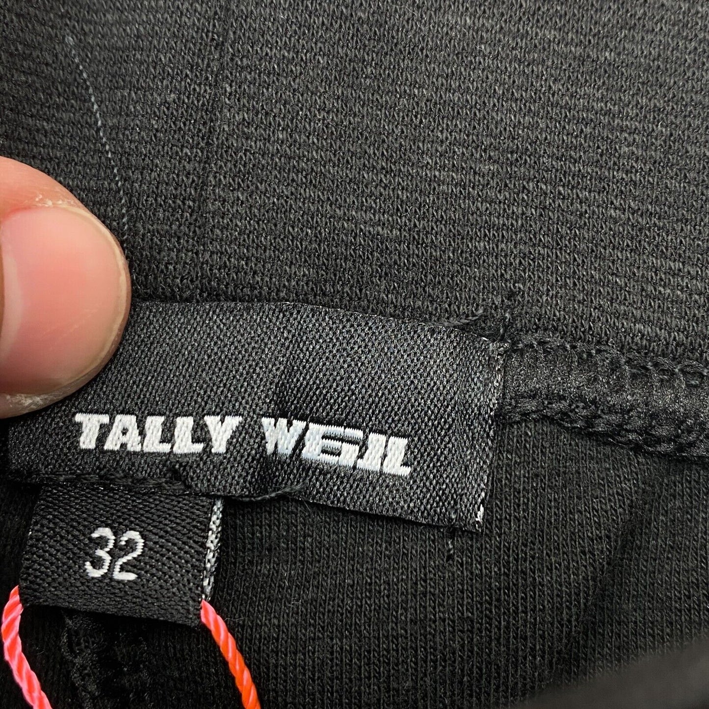 TALLY WEiJL Schwarze, gerade geschnittene Leggings aus Baumwollmischung, Größe 32 W21 L24