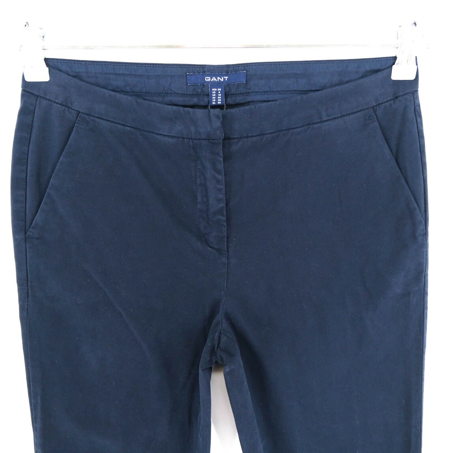 GANT Navy Blue Satin Slacks Pants Trousers Size EU 36 UK 10 US 6