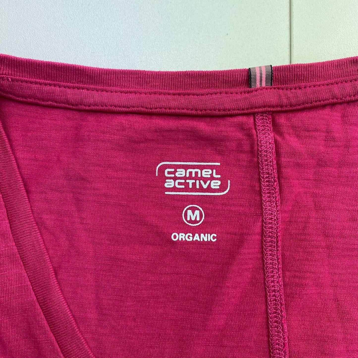 CAMEL ACTIVE Women Purple V Neck Short Sleeves T Shirt Size M