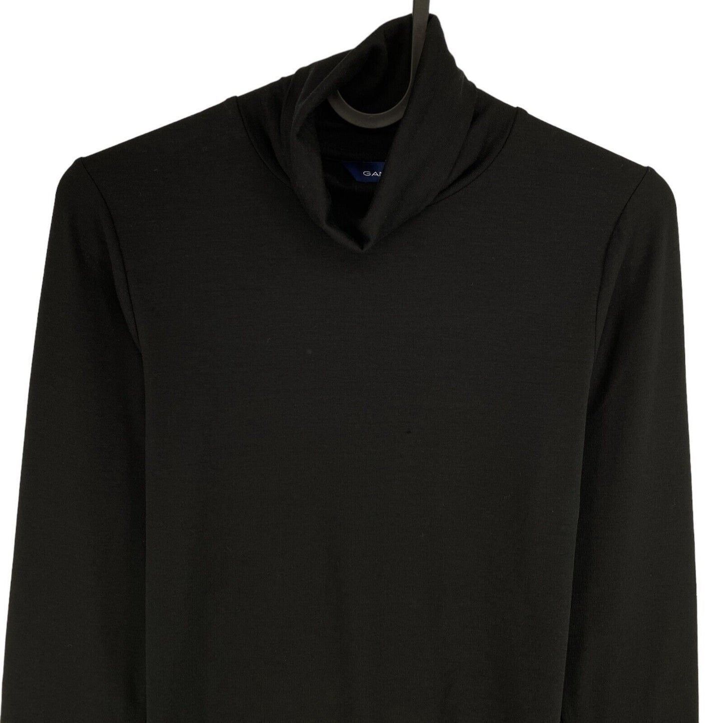 GANT Black Jersey Long Sleeves Turtle Neck T Shirt Size S