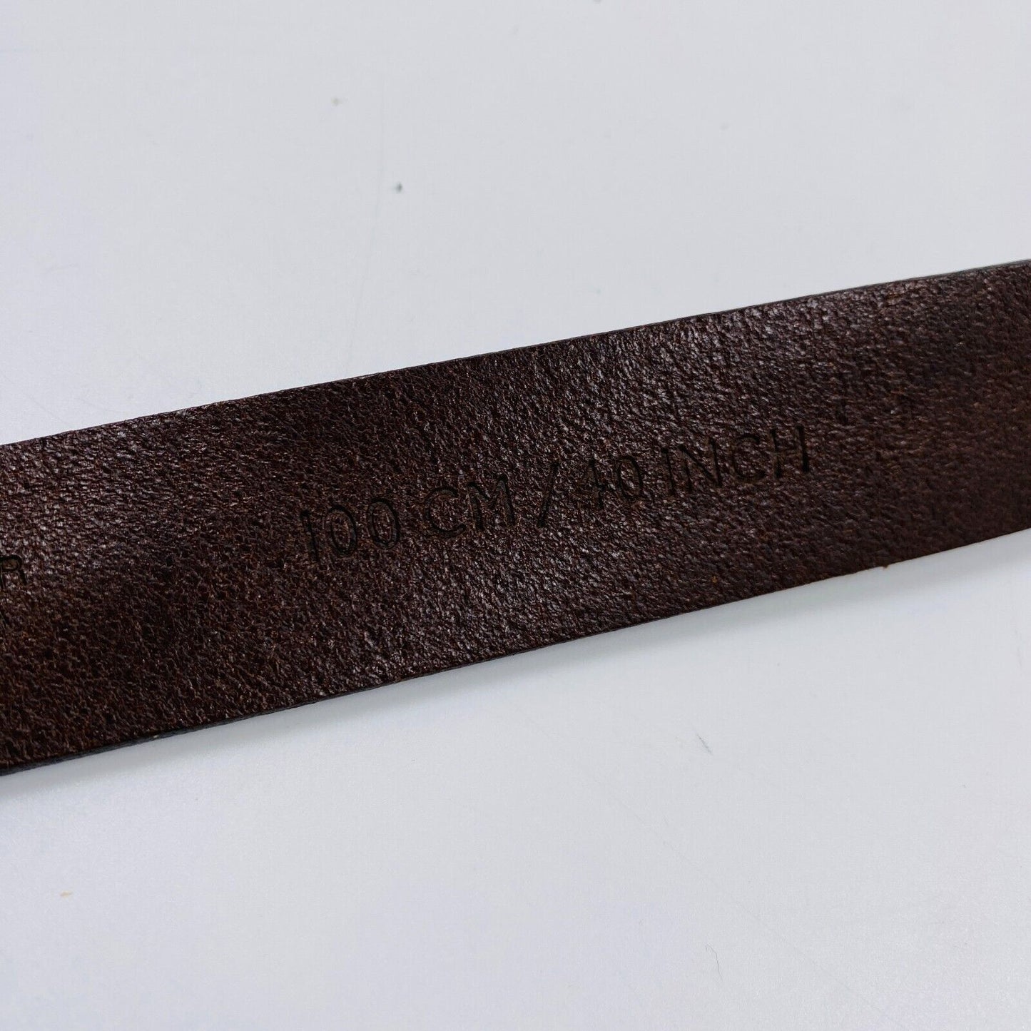 Tommy Jeans Mens Dark Brown Classic Leather Belt 100 cm. 40 In.