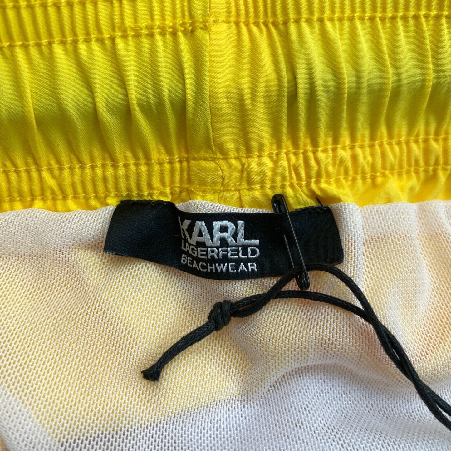 Karl Lagerfeld Yellow Classic Regular Fit Board Swimming Shorts Size M