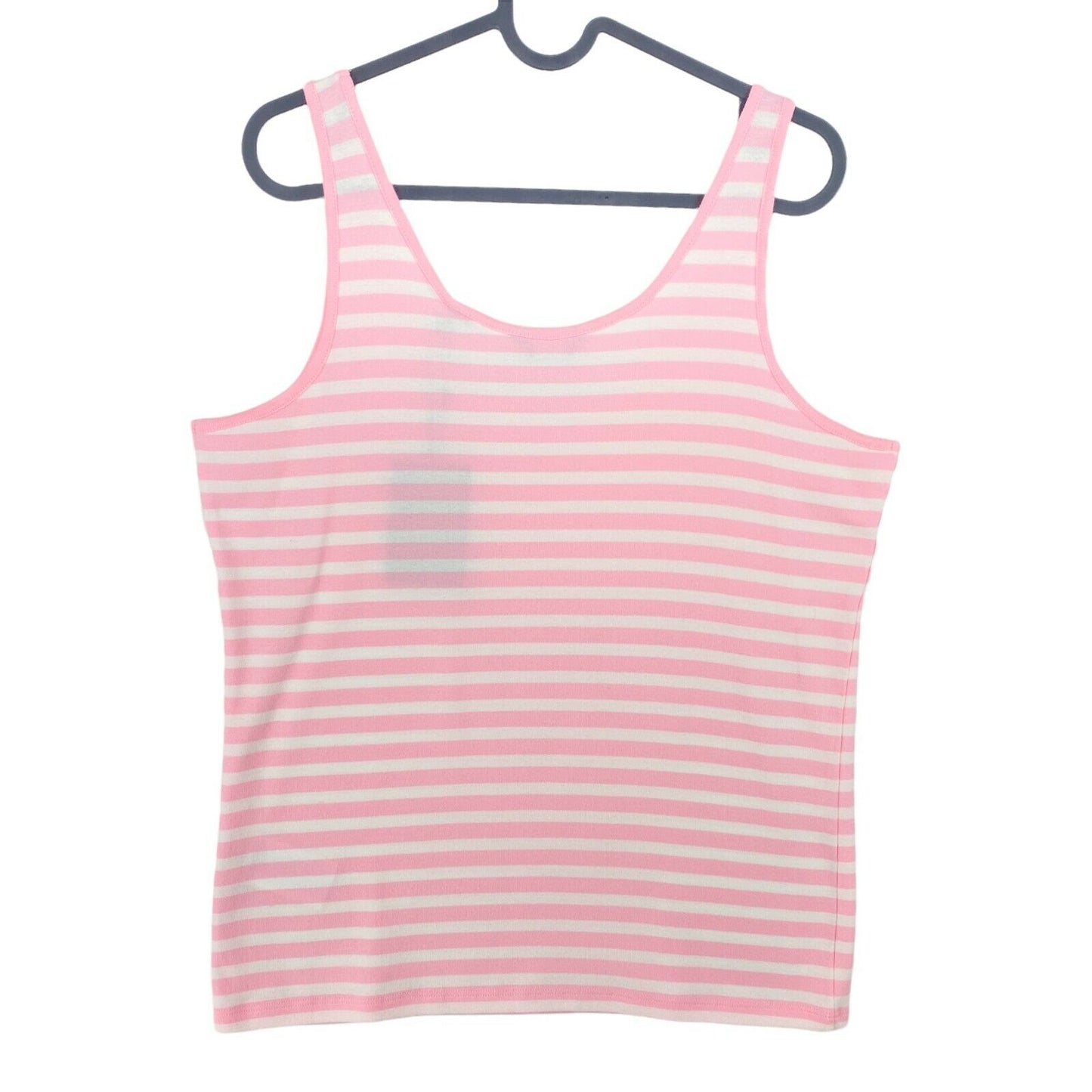 GANT Pink Striped 1x1 Rib Tank Top Size L