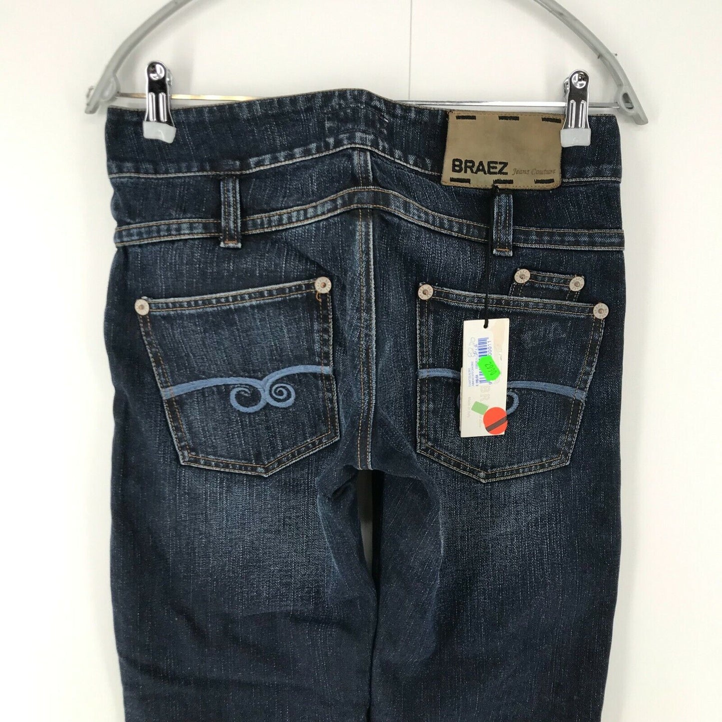 BRAEZ Damen Jeans, Blau, Regular Straight Fit, Größe W27