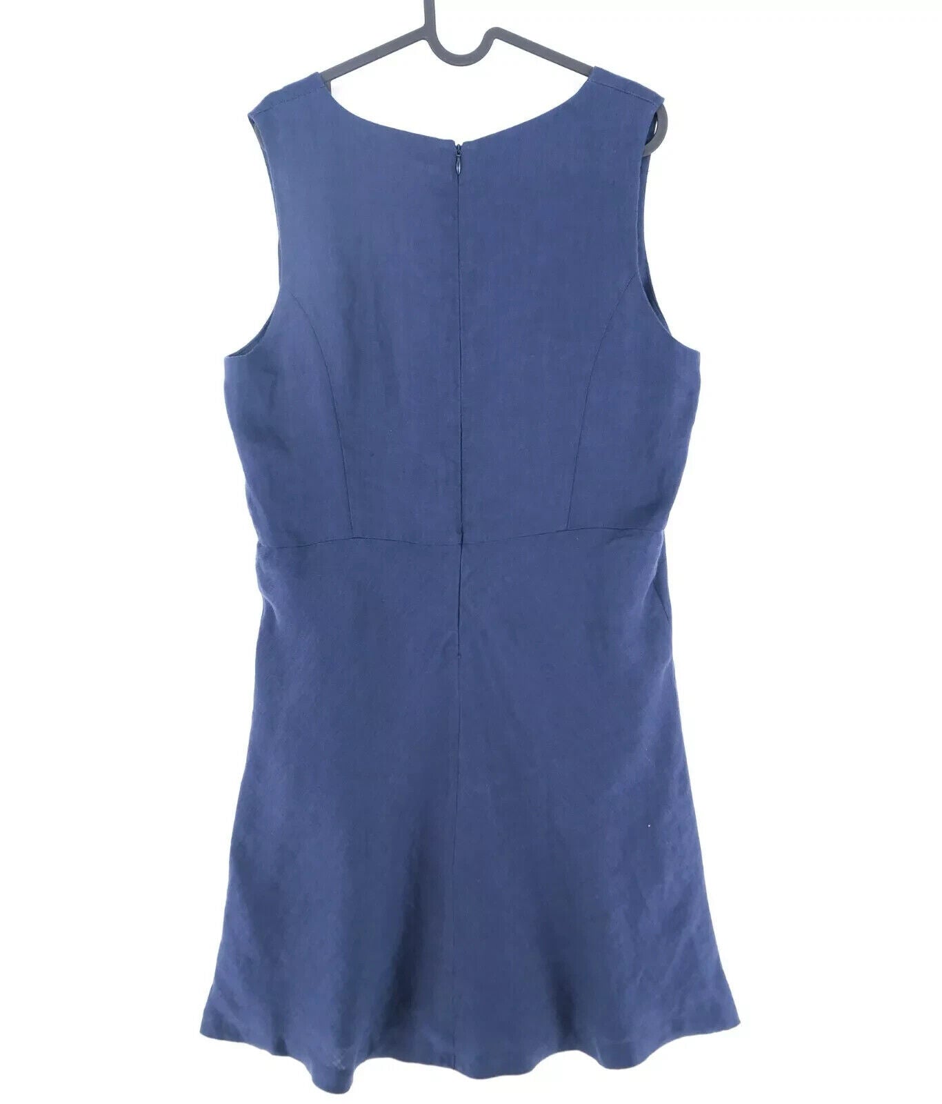 GANT Blue 100% Linen V Neck Dress Size EU 36 UK 10 US 6