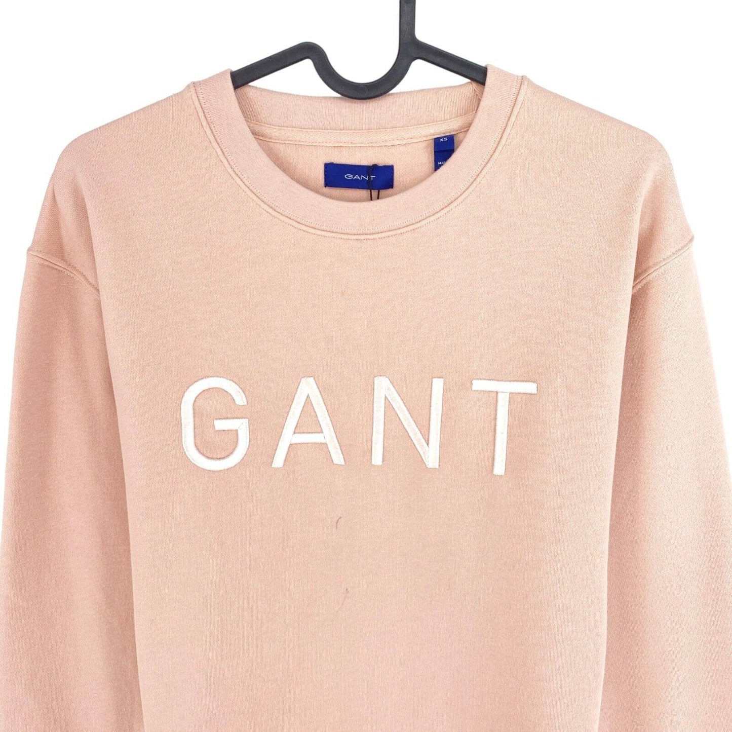 GANT Light Pink Tonal Logo Crew Neck Sweater Jumper Size XS