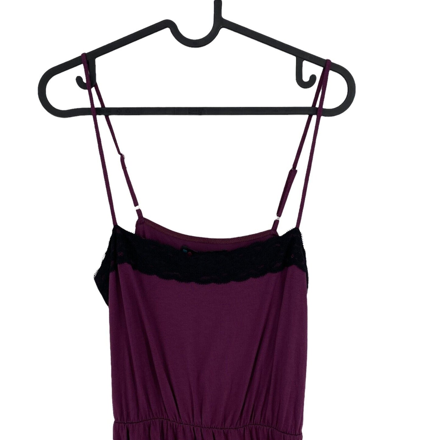 EVEN &amp; ODD Raisin Vin Violet Sans Manches Col Rond Jersey Tank Robe Taille M