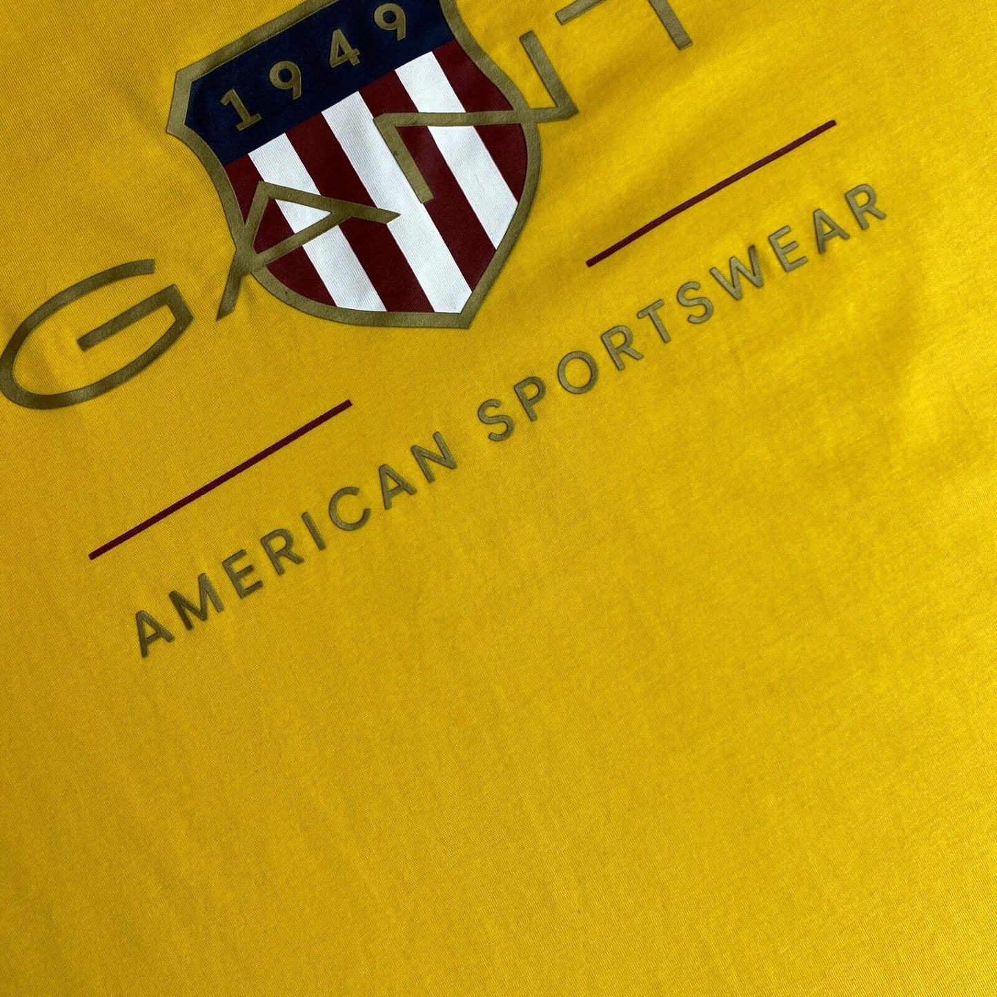 GANT Yellow Archive Shield Crew Neck T-Shirt Size L