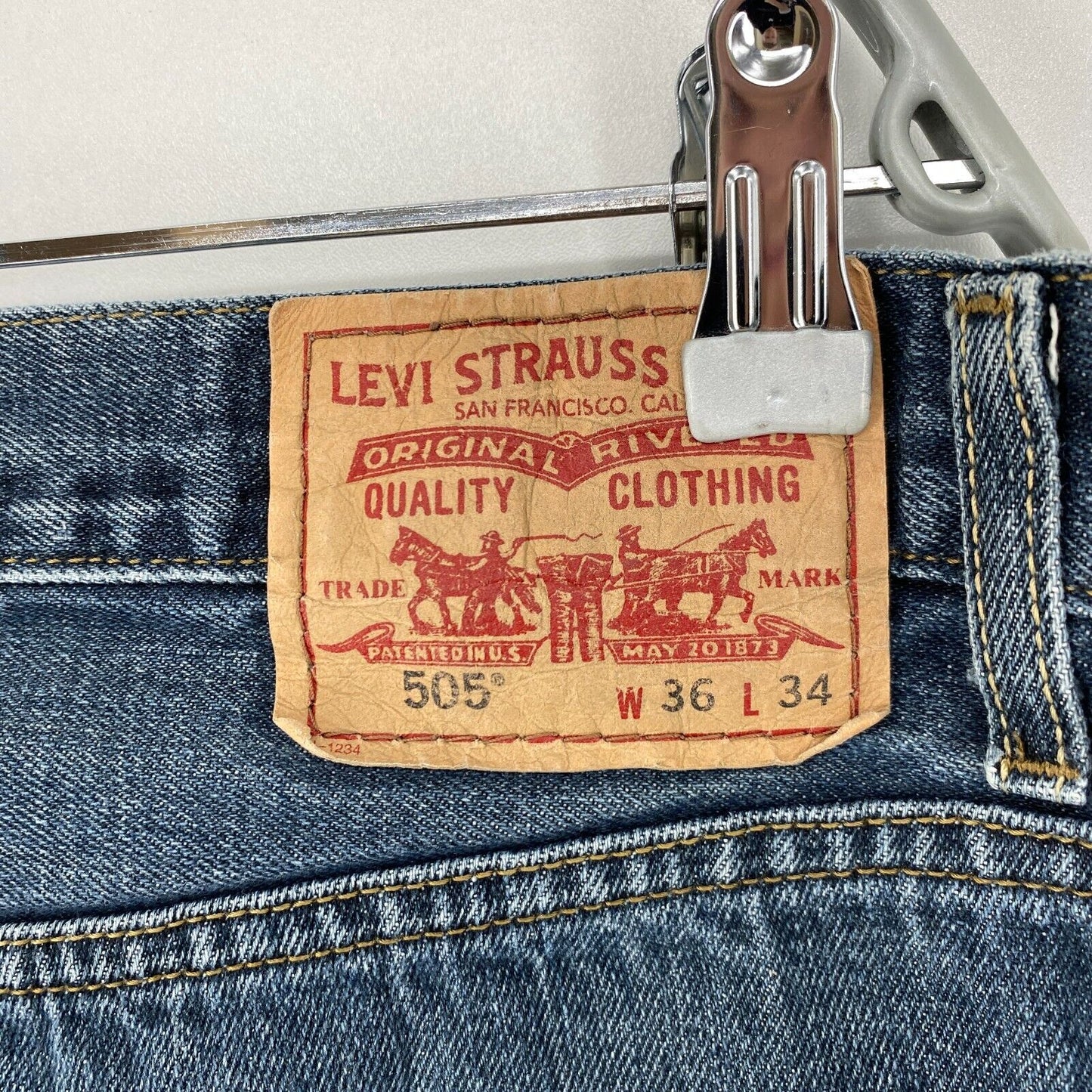 Vintage Levi's 505 Blue Regular Straight Fit Jeans W36 L34