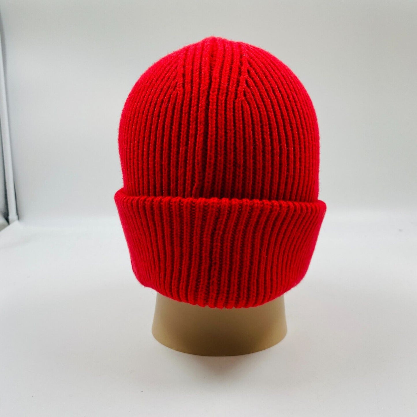 GANT Unisex Red Cotton Wool Blend Beanie Winter Hat One Size