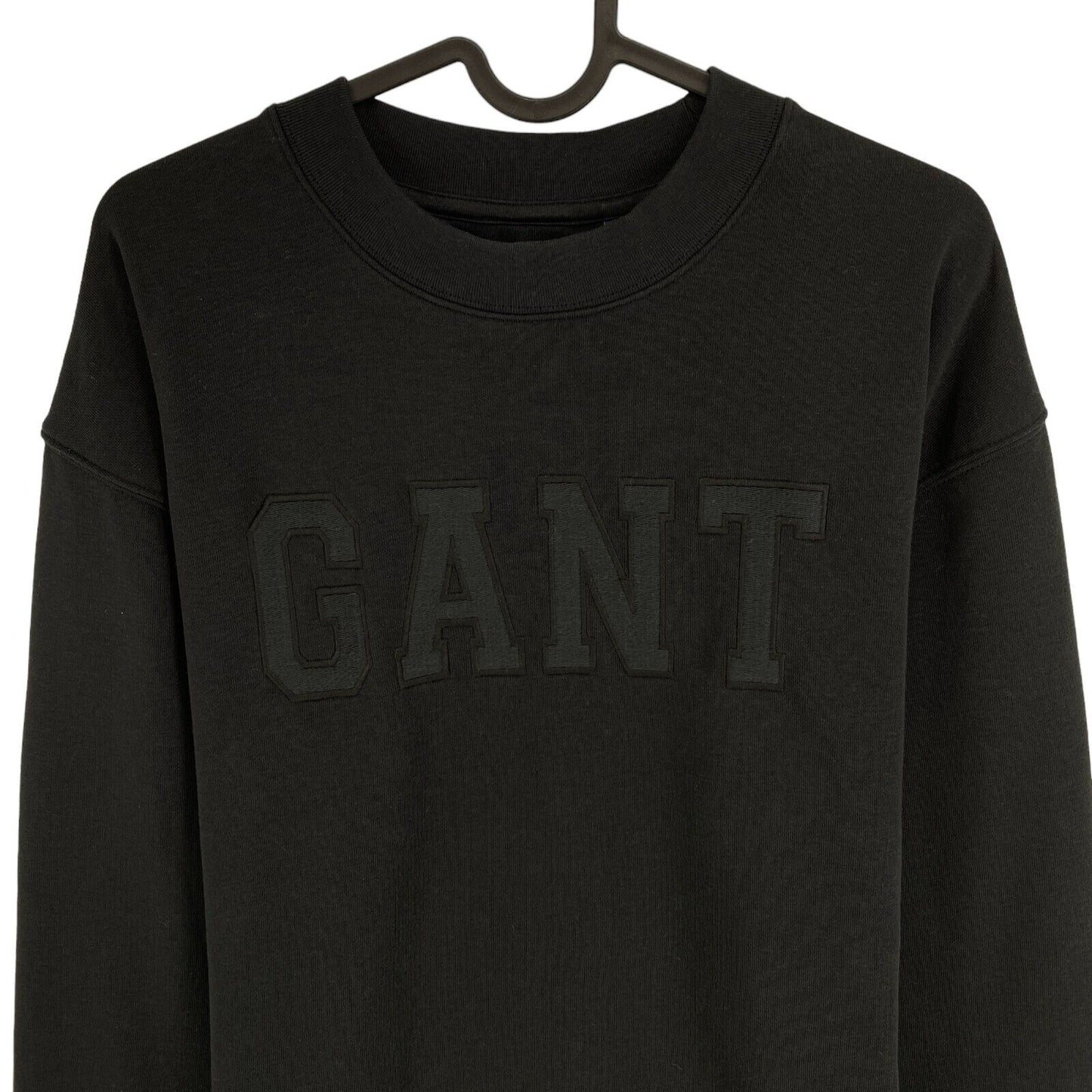 GANT Black Logo Crew Neck Sweater Jumper Size S