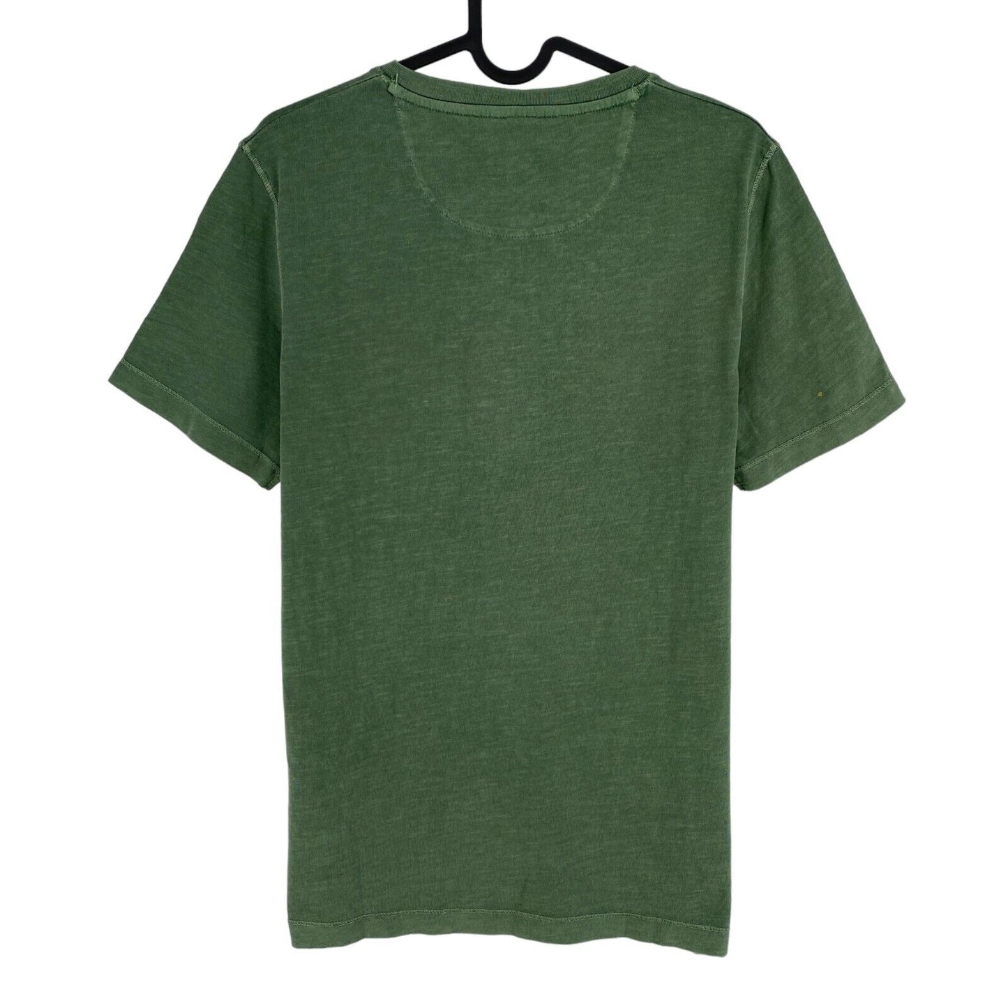 CAMEL ACTIVE Dark Green Garment Dyed Henley Neck T Shirt Size S