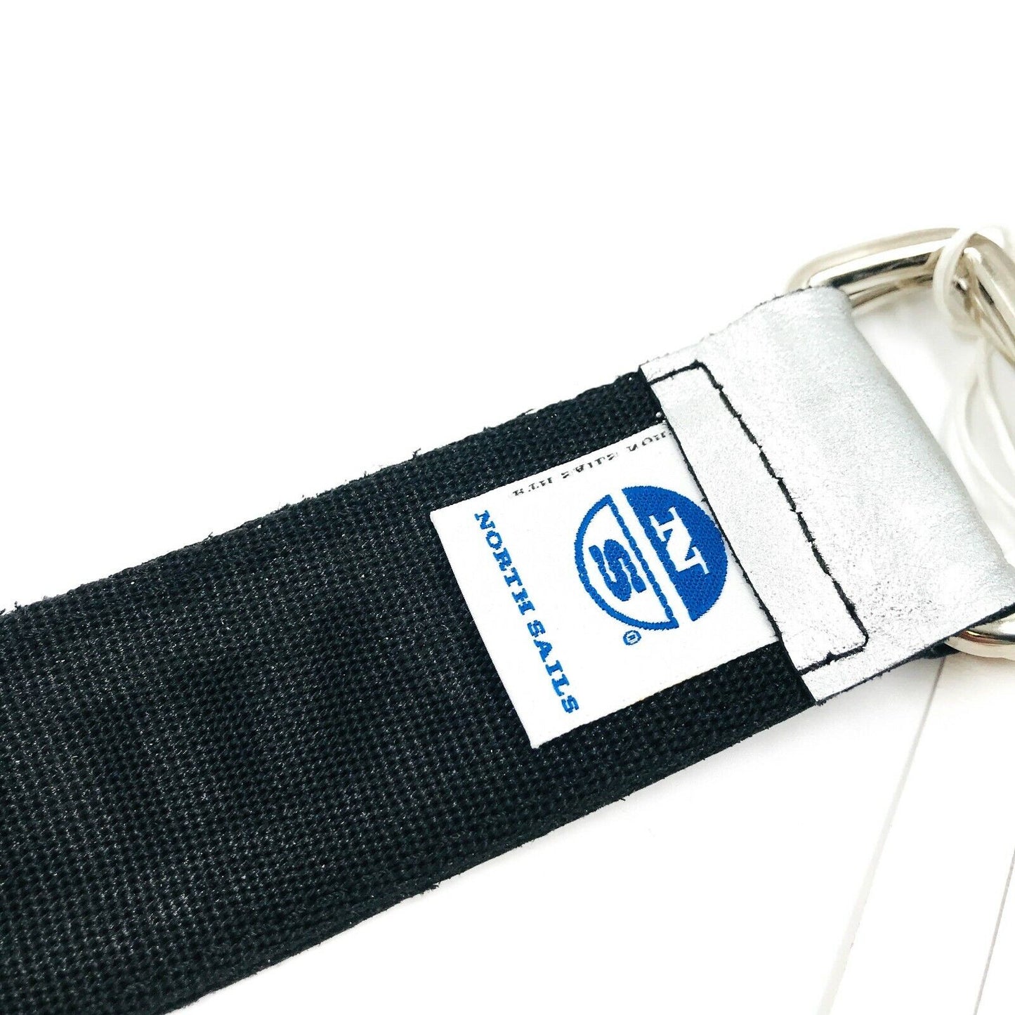 RRP €95 NORTH SAILS Silver Leather / Fabric Yachting Sailing Belt Size 26 28