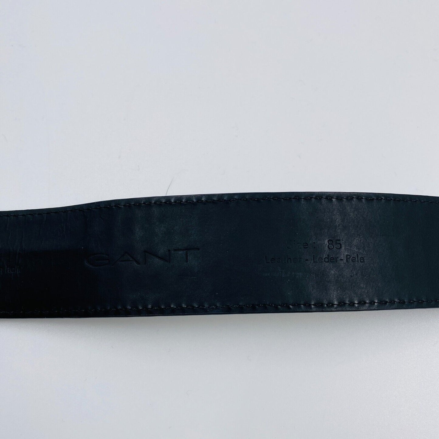 GANT Ceinture pour femme 100 % cuir gaufré noir Taille 85 cm 34 po.