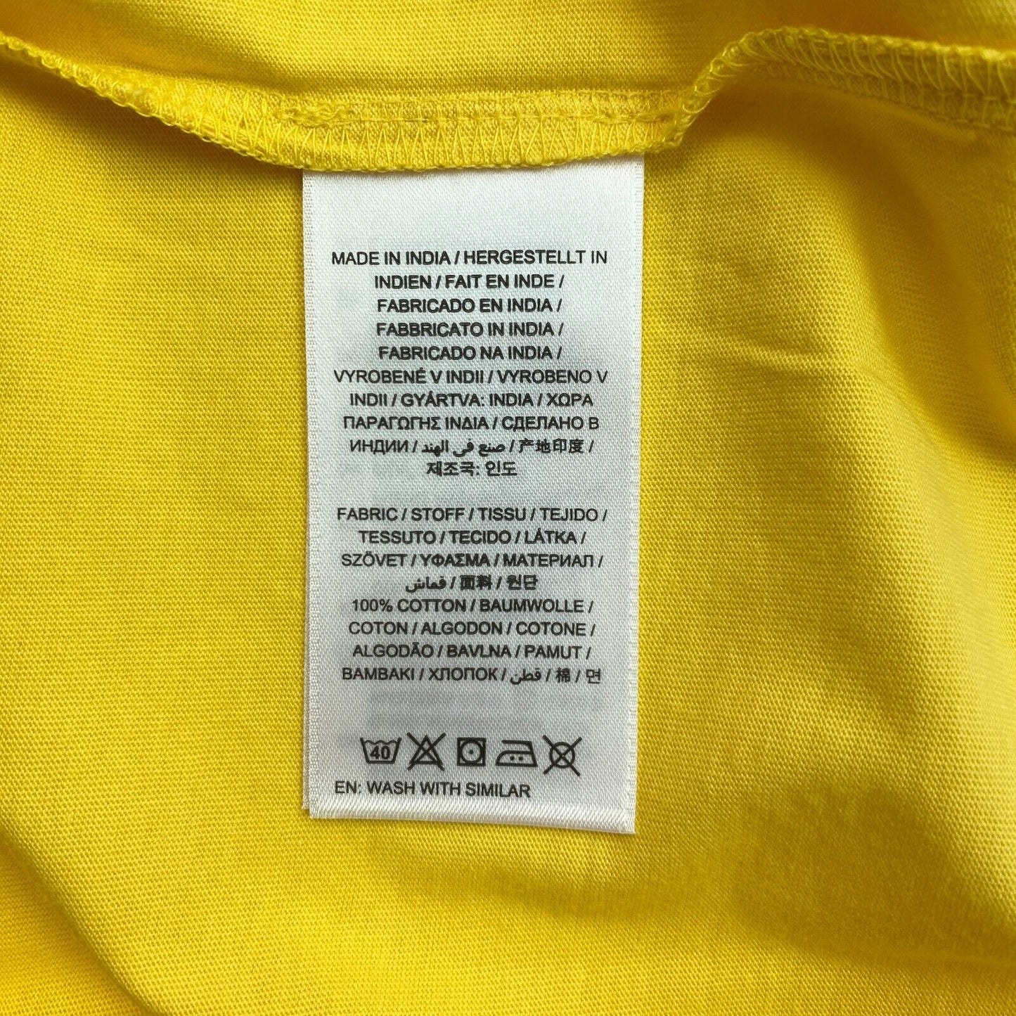 GANT Jaune Original Slim Fit V Neck T Shirt Taille L