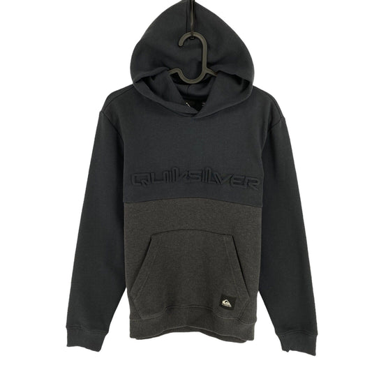 QUIKSILVER Bleu Marine &amp; Gris Logo Sweat à capuche Pull Taille M