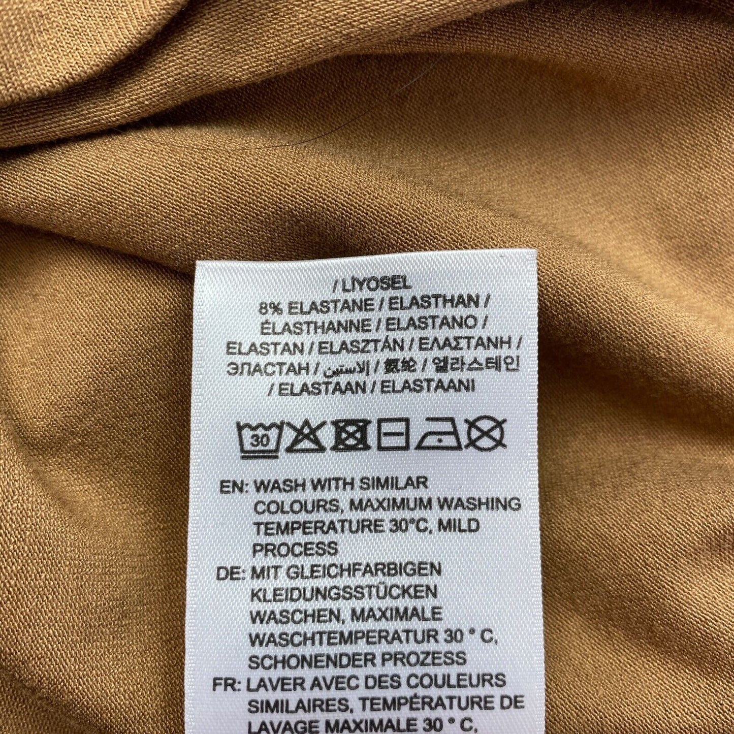 GANT T-Shirt aus Jersey mit langen Ärmeln und Rollkragen, Braun, Größe S