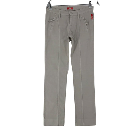 Lonsdale Women Grey Regular Straight Fit Chino Trousers Size S W29