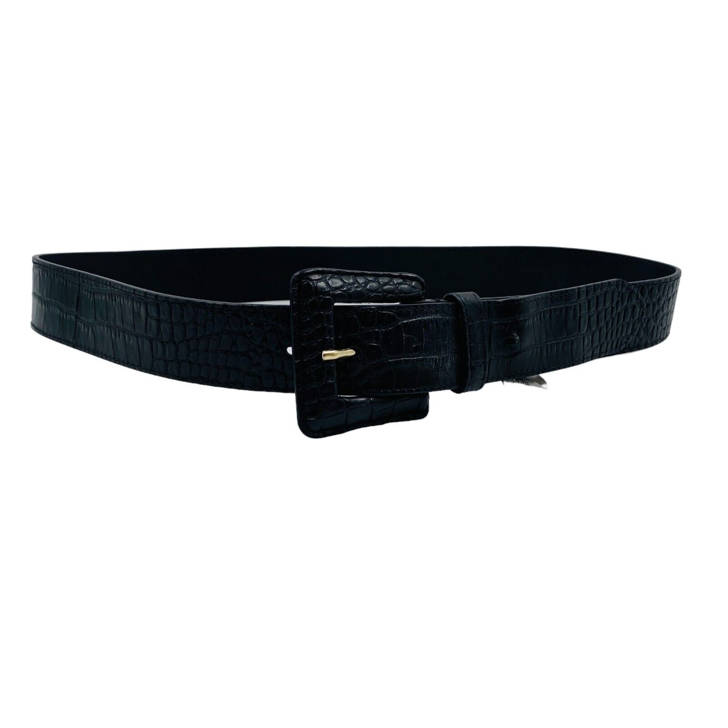 GANT Ceinture pour femme 100 % cuir gaufré noir Taille 85 cm 34 po.