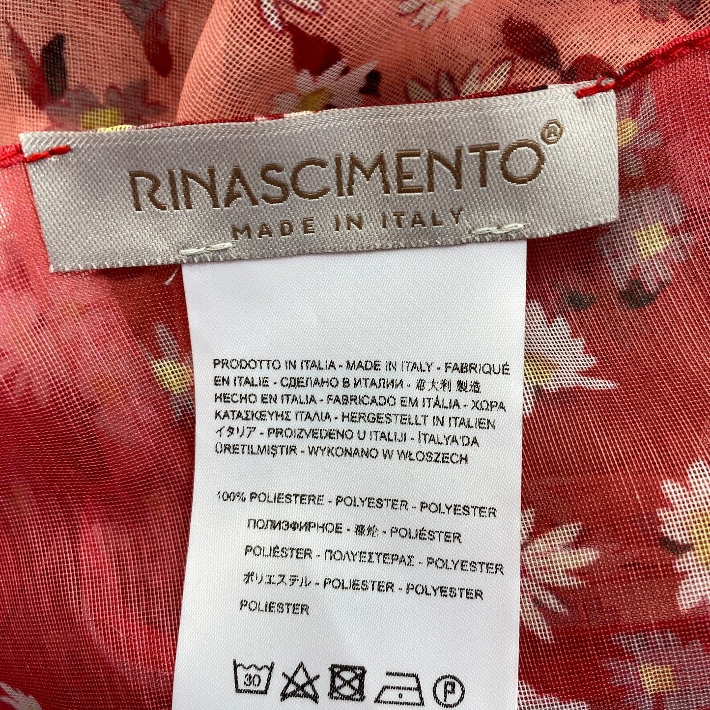 RINASCIMENTO Women Red Floral Scarf One Size