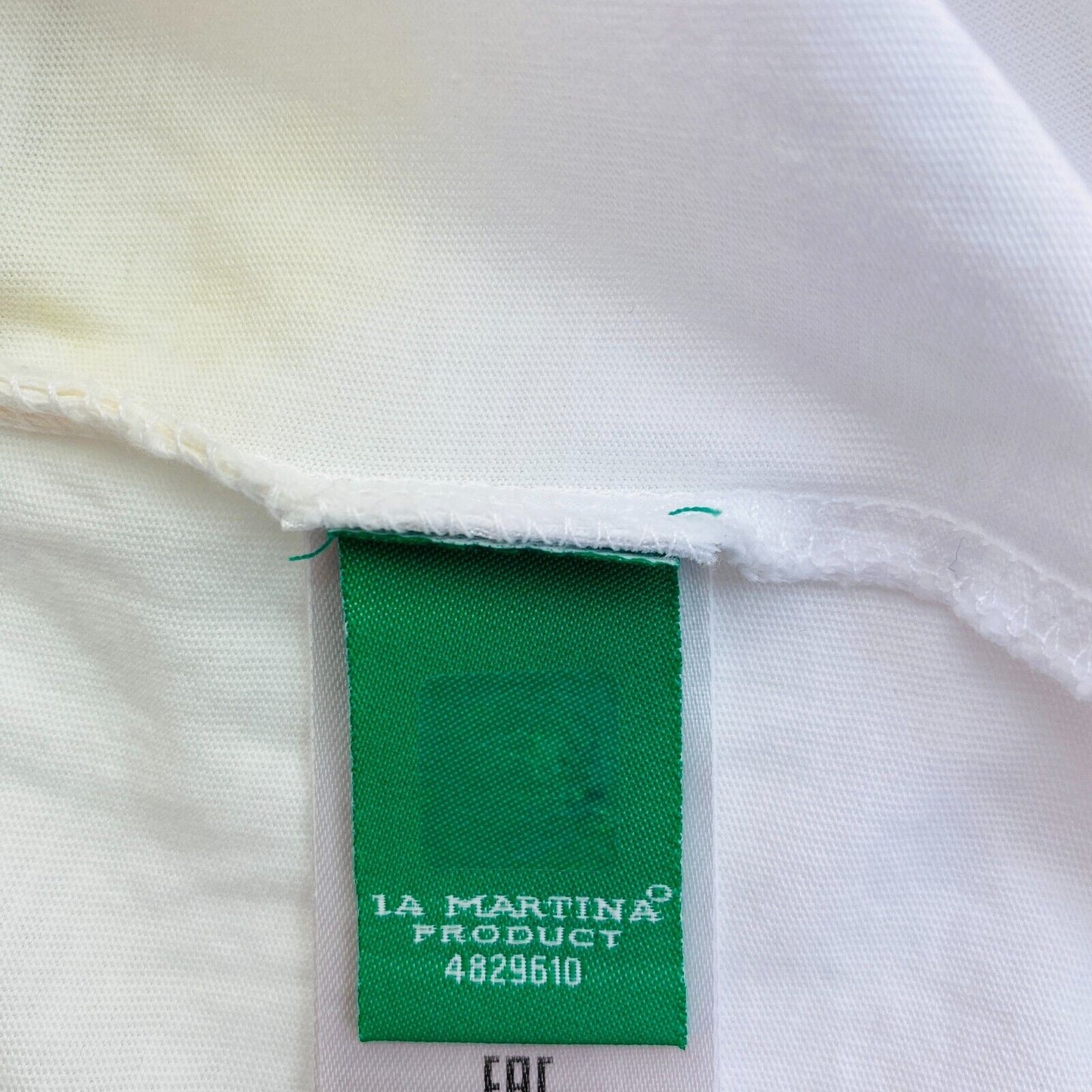 LA MARTINA White Cotton Jersey Short Sleeves Crew Neck T Shirt Size 3XL XXXL