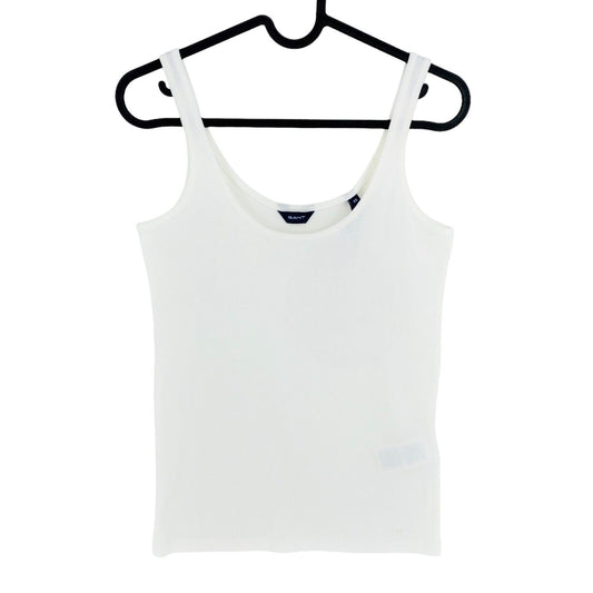 GANT White 1x1 Rib Tank Top Size XS