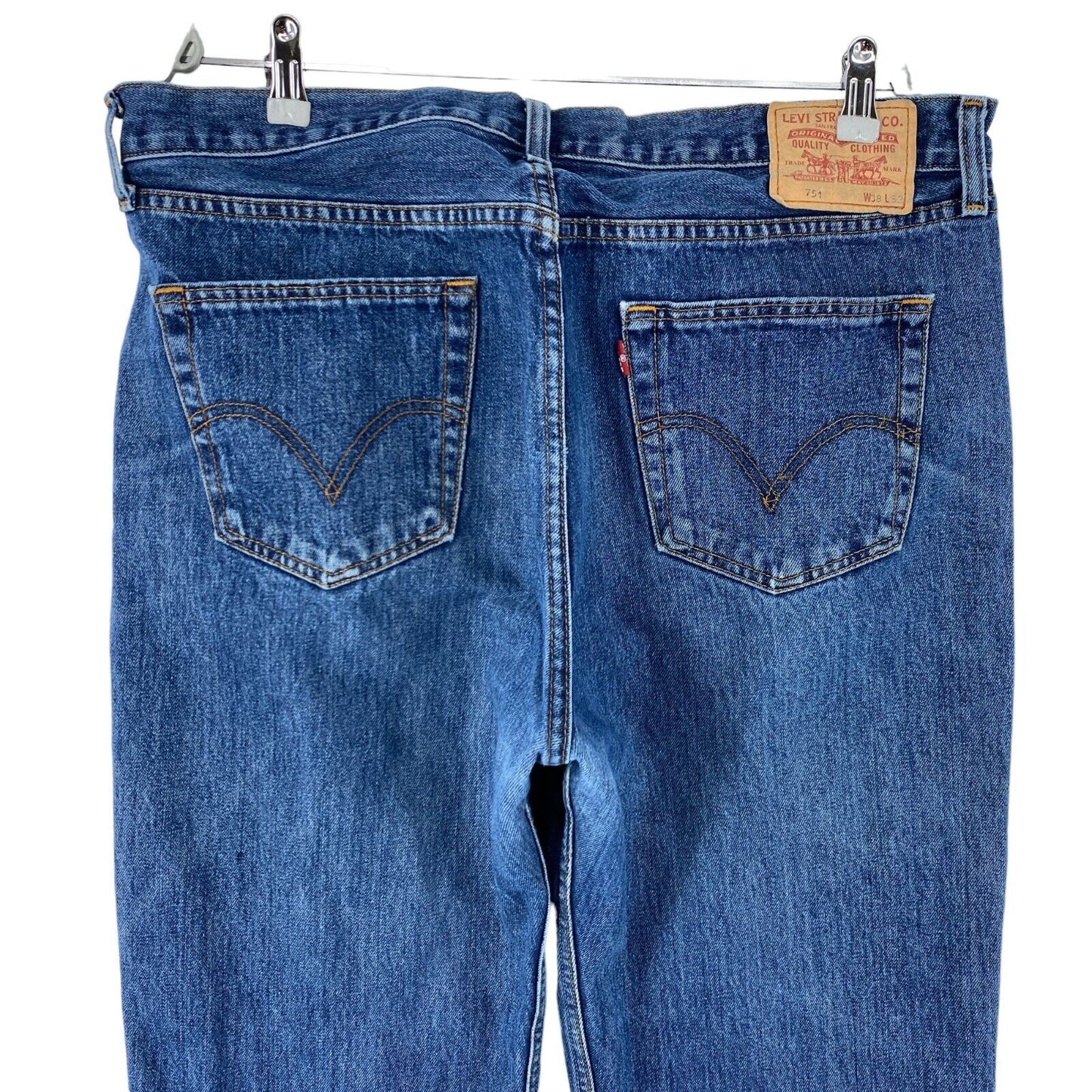 Levi's 751 Blue Regular Straight Fit Jeans W38 L30