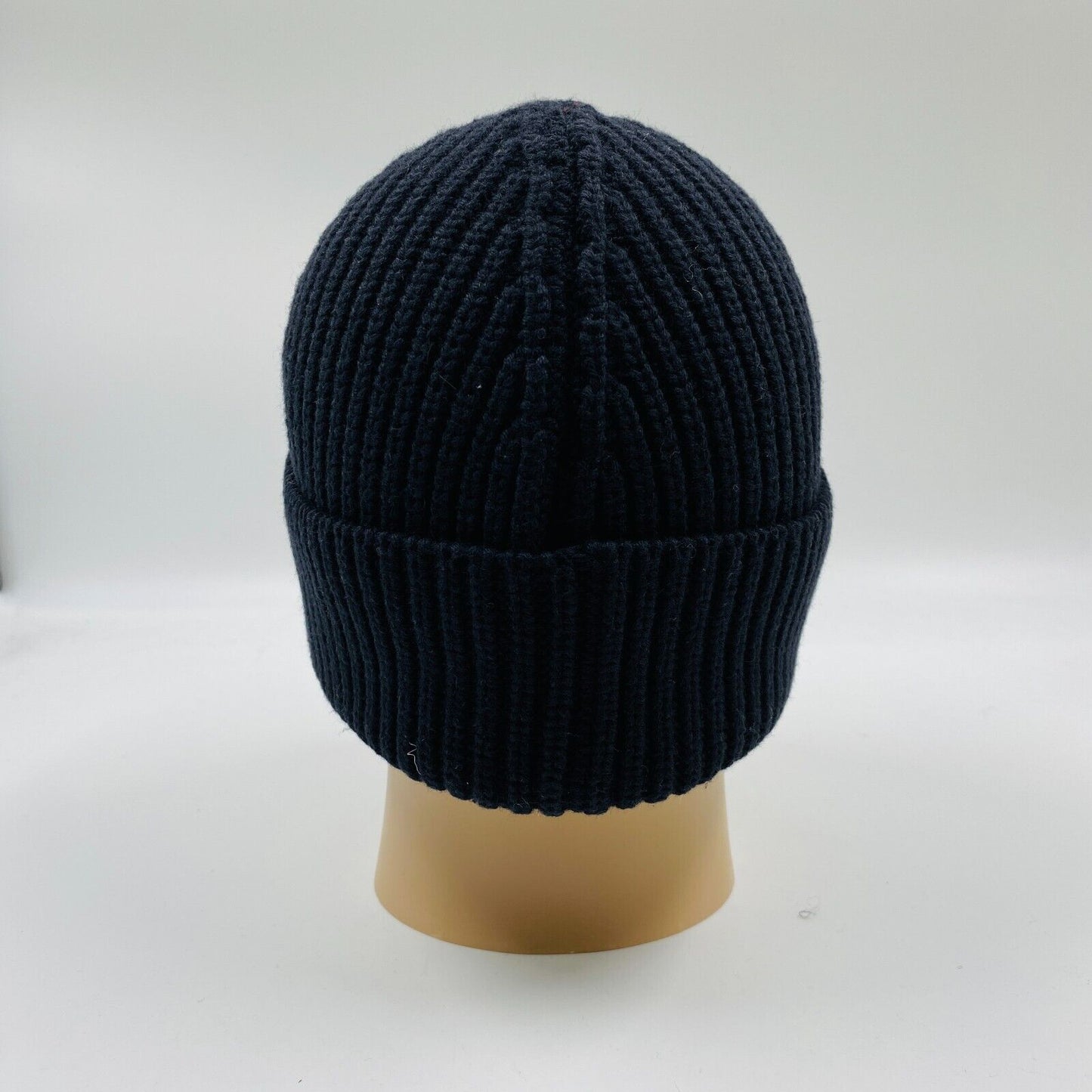 GANT Unisex Adult Black Cotton Wool Blend Knit Beanie Winter Hat One Size