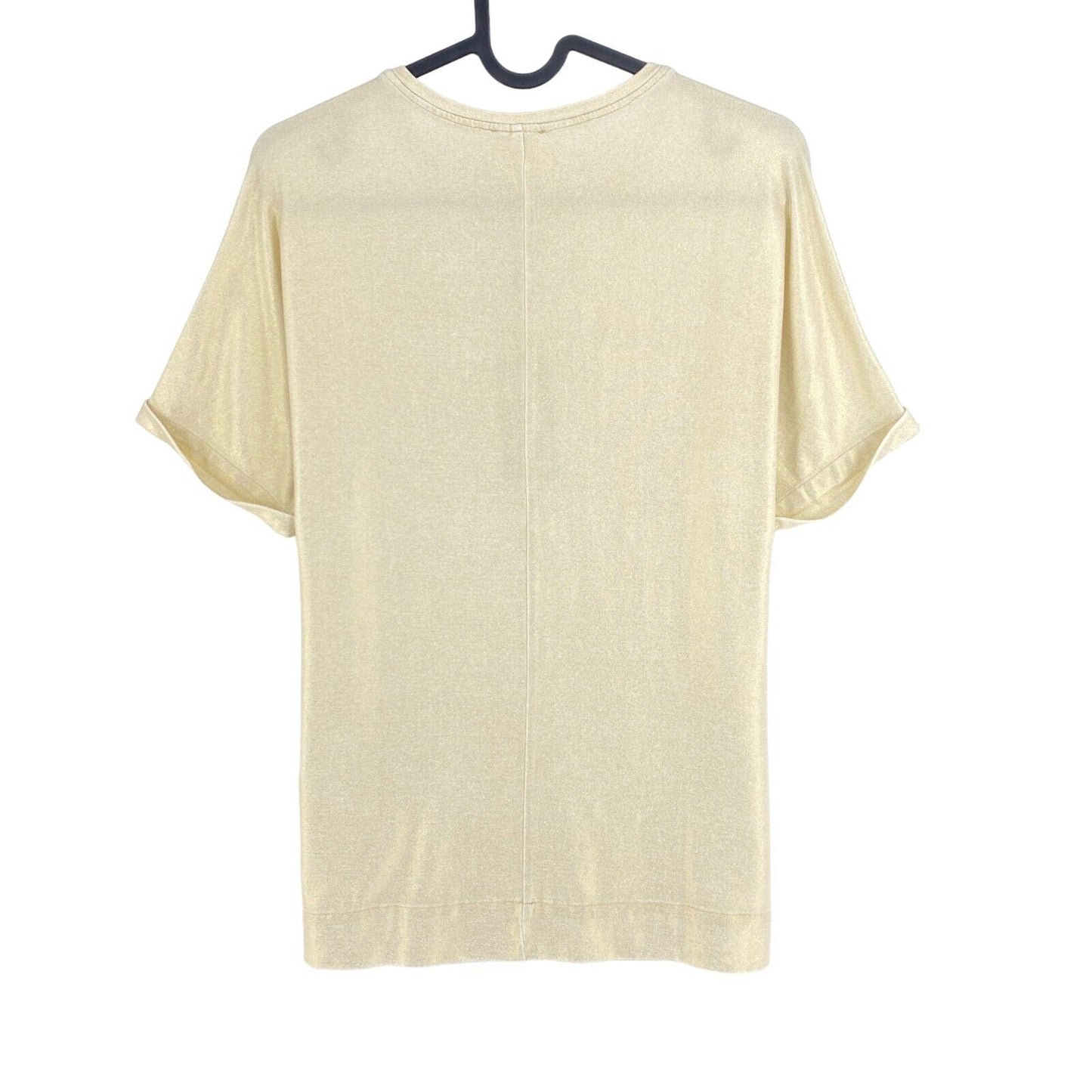 LA MARTINA Light Gold Short Sleeves Crew Neck T Shirt Top Size  2 / S