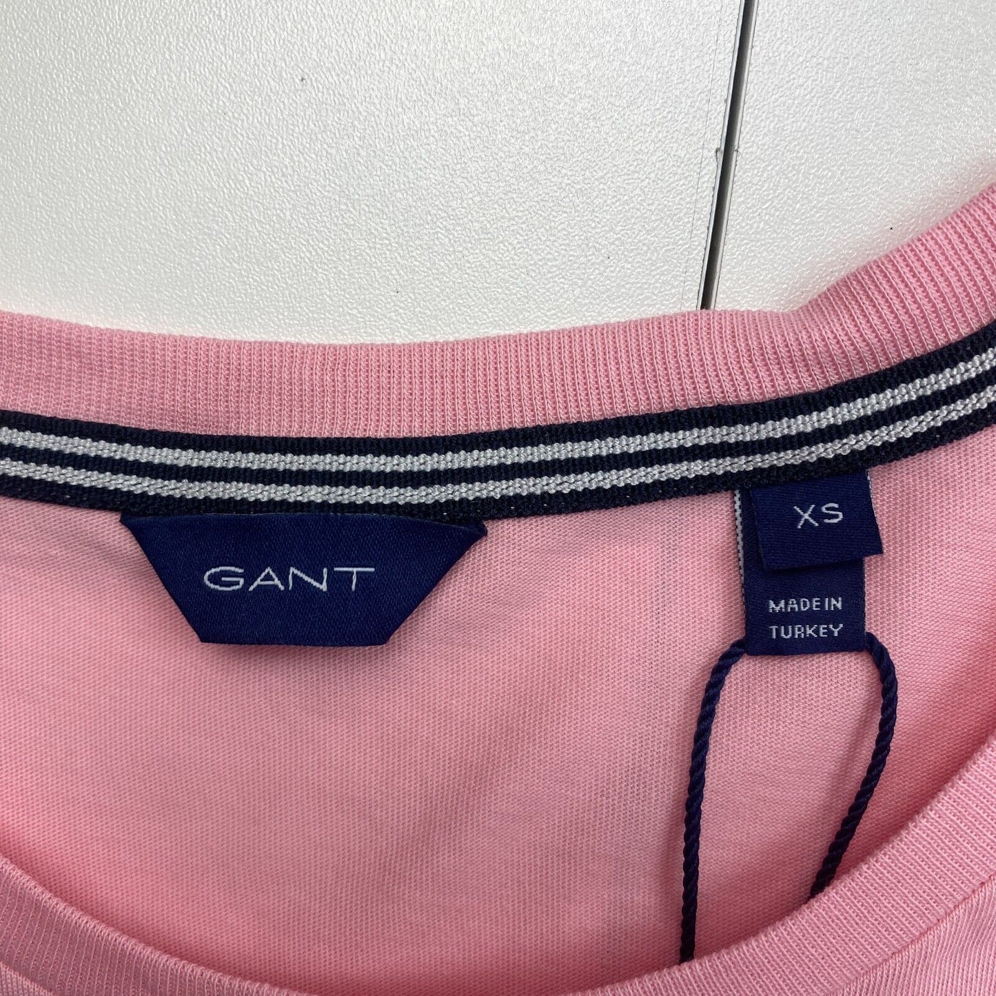 GANT Women Pink Logo Crew Neck Short Sleeves T Shirt Size XS