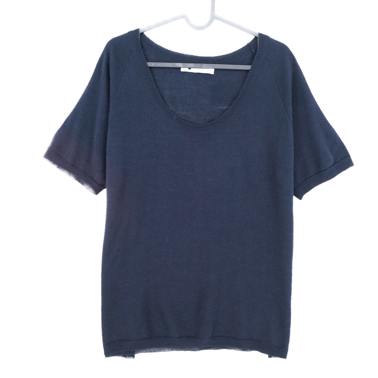 Persona Bleu Marine Scoop Neck Top T Shirt Blouse Taille M