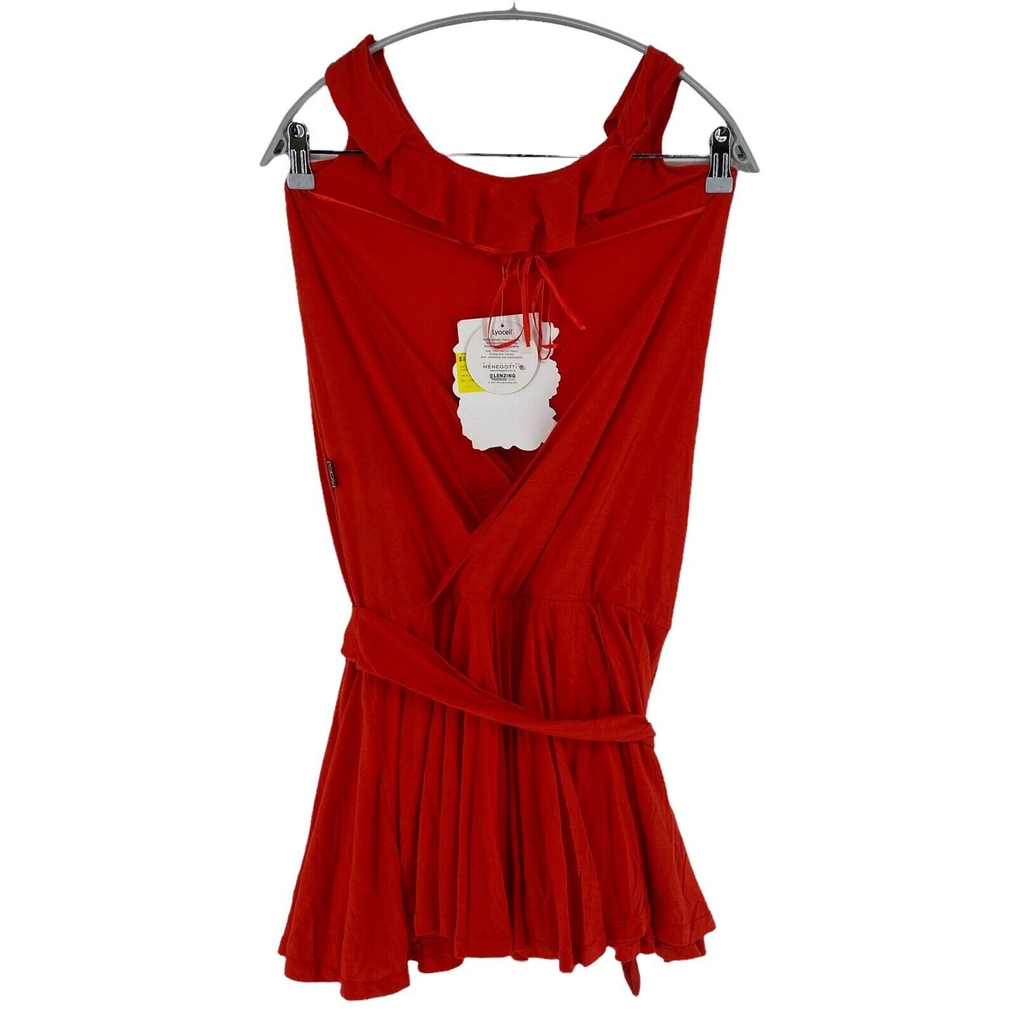 Colcci - Rotes ärmelloses Neckholderkleid aus Jersey mit Gürtel und offenem Rücken, Größe S