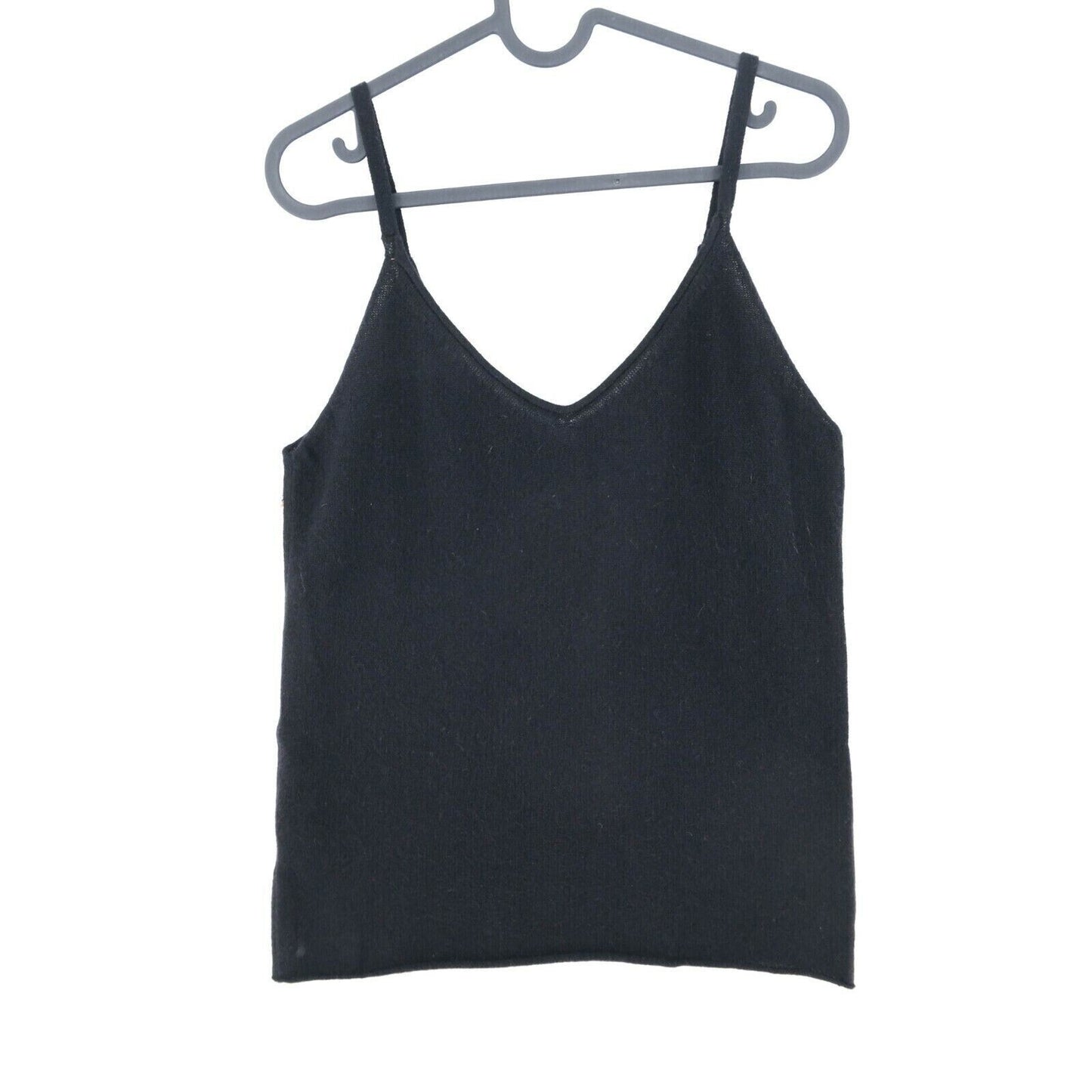 LANEROSSI Black 100% Cashmere V Neck Tank Top Size 3 - L