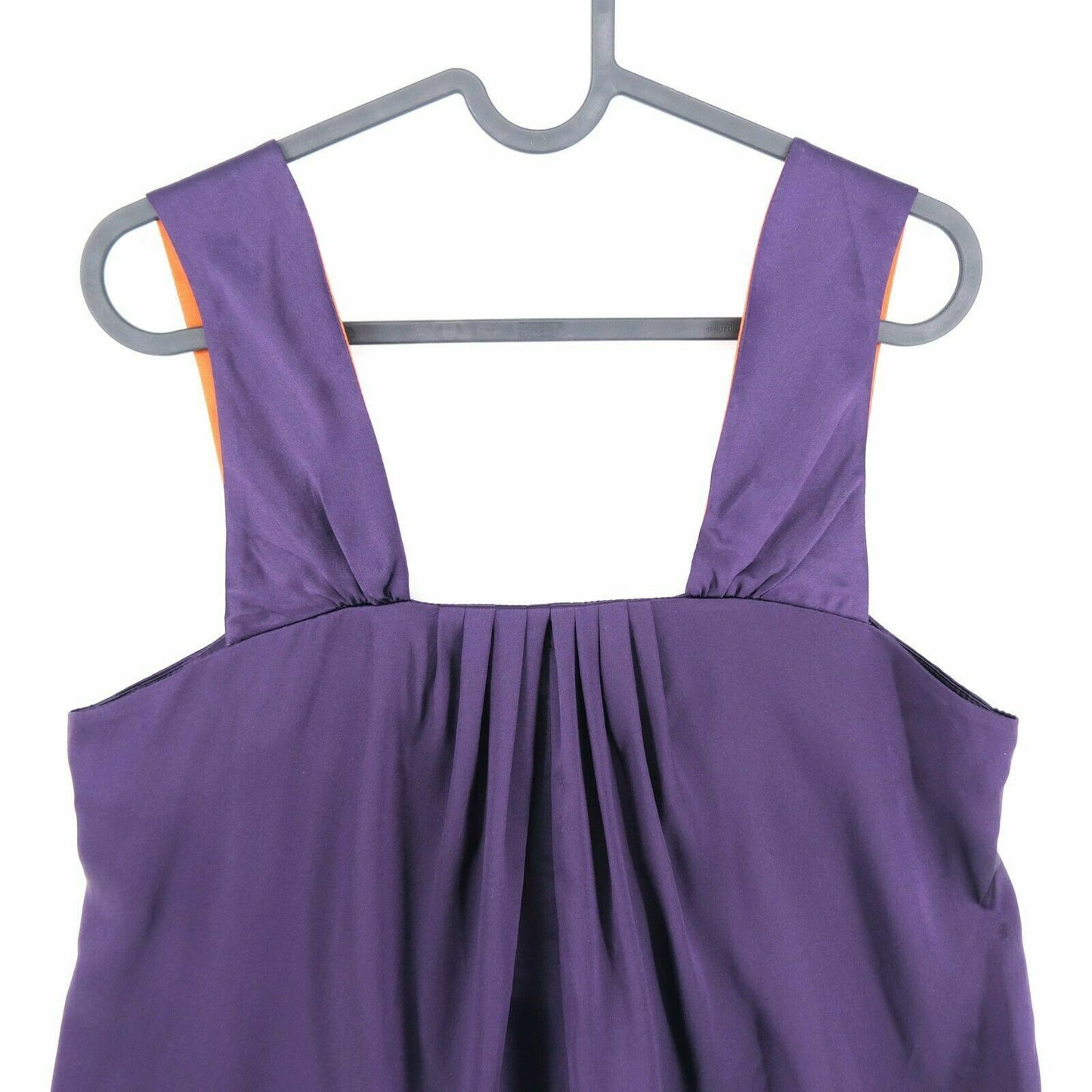 MEXX Purple 100% Silk Blouse Tank Top T Shirt Size EU 34 36 UK 8 10