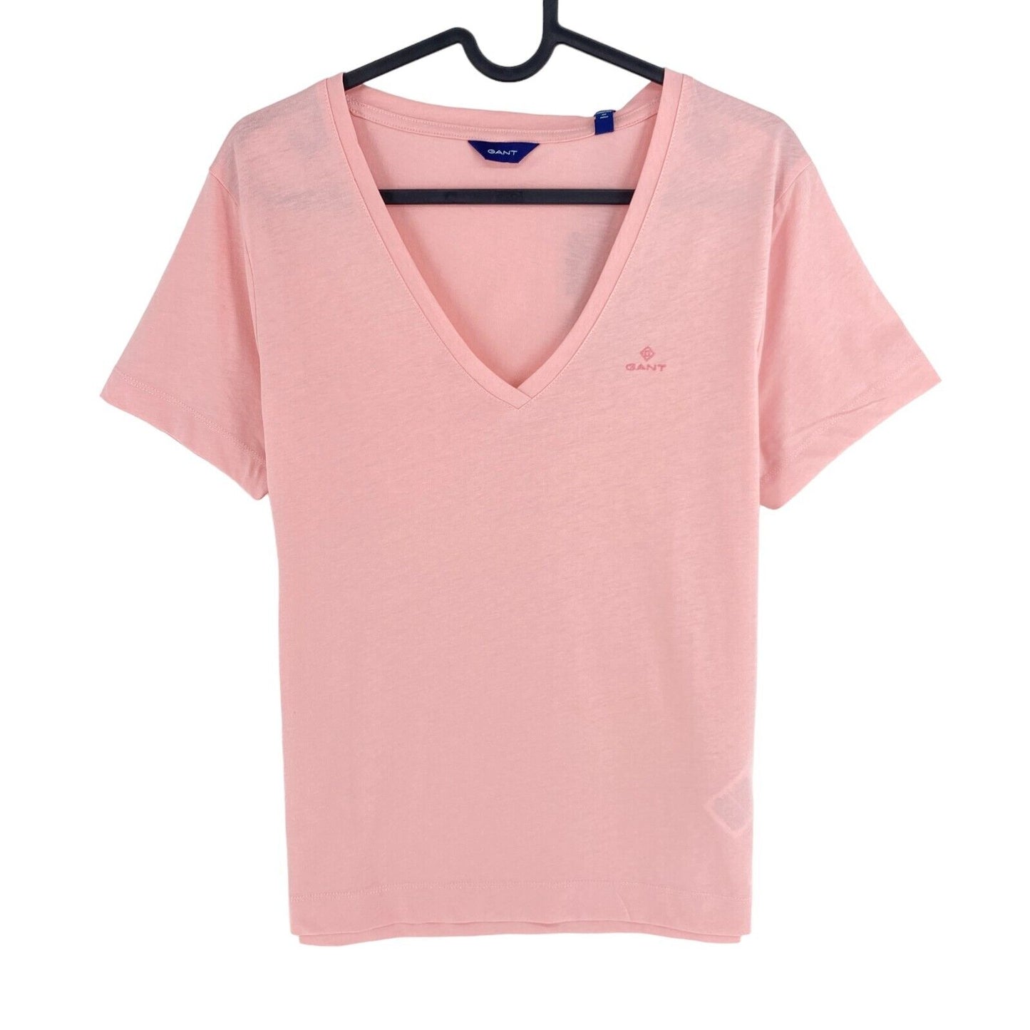 GANT Pink Original T-Shirt mit V-Ausschnitt, Größe XS