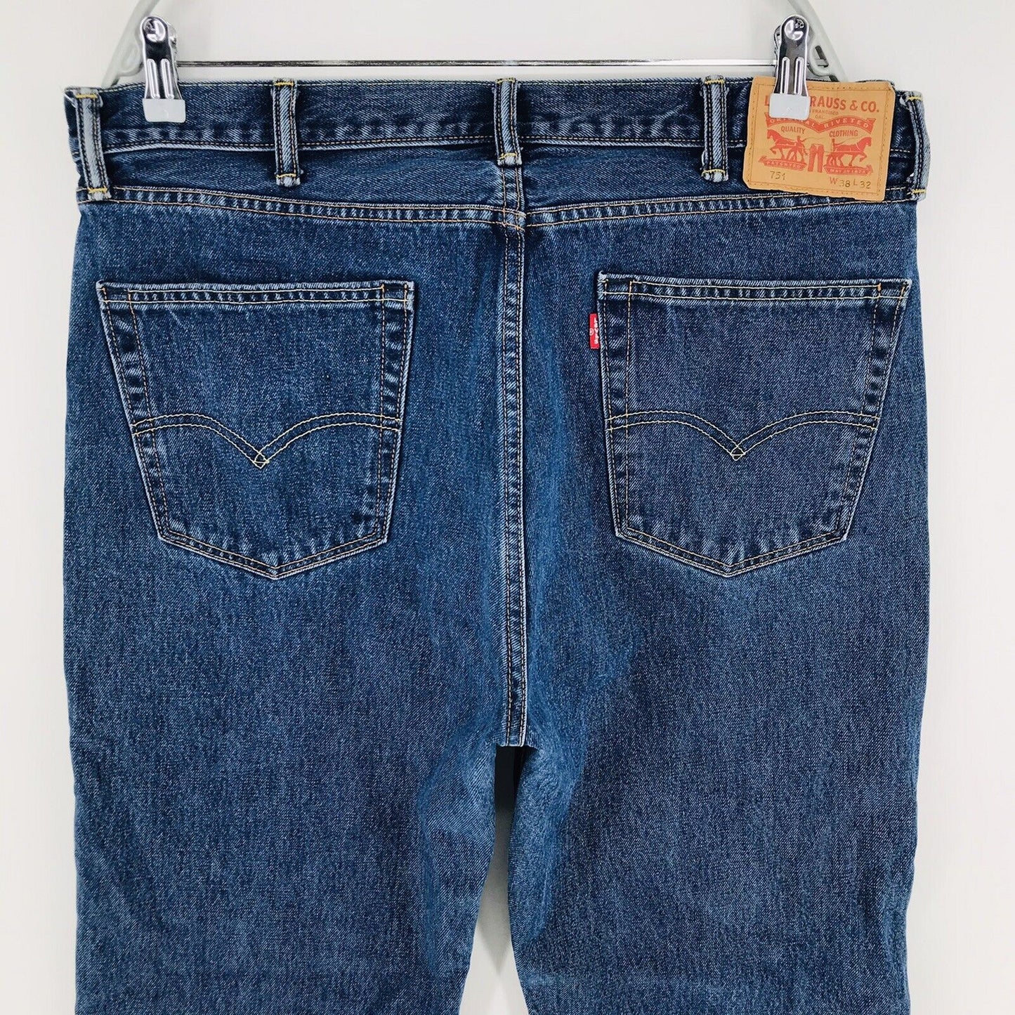 Levi's 751 Dark Blue Regular Straight Fit Jeans Size W38 L32