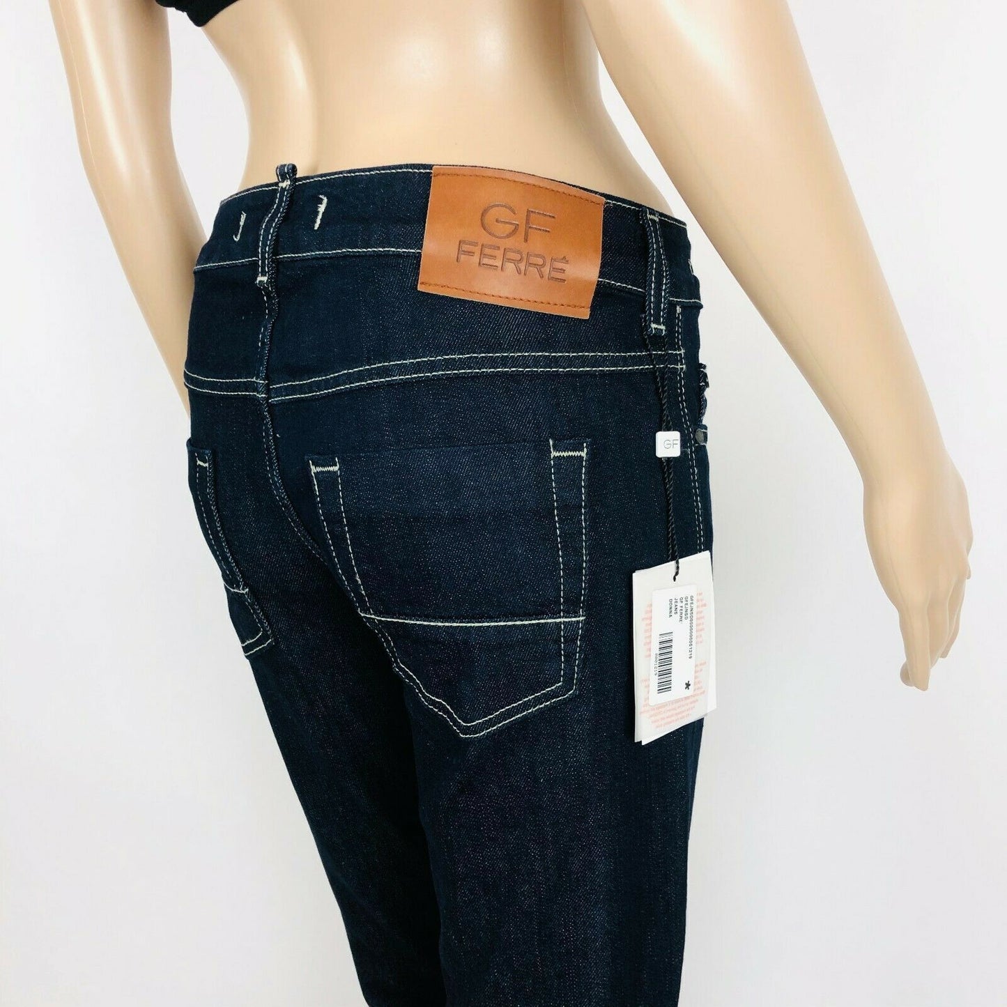 Gianfranco GF Ferre Women Dark Blue Regular Slight Bootcut Fit Jeans W26 IT 40