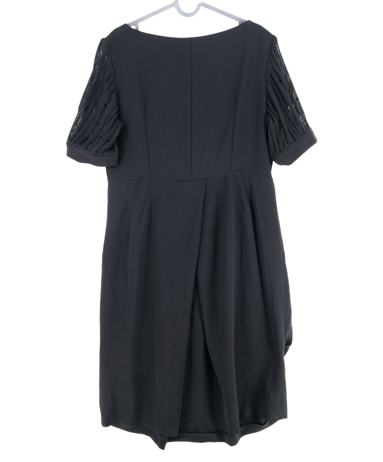 RRP €285 PERSONA Black Round Neck Dress Size EUR 38 UK 10 US 8