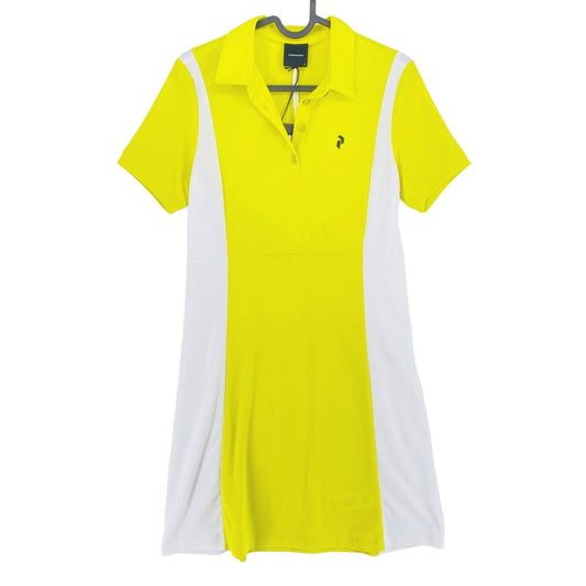 Peak Performance Light Yellow Alta Block Short Sleeve Polo Dress & Shorts Size S