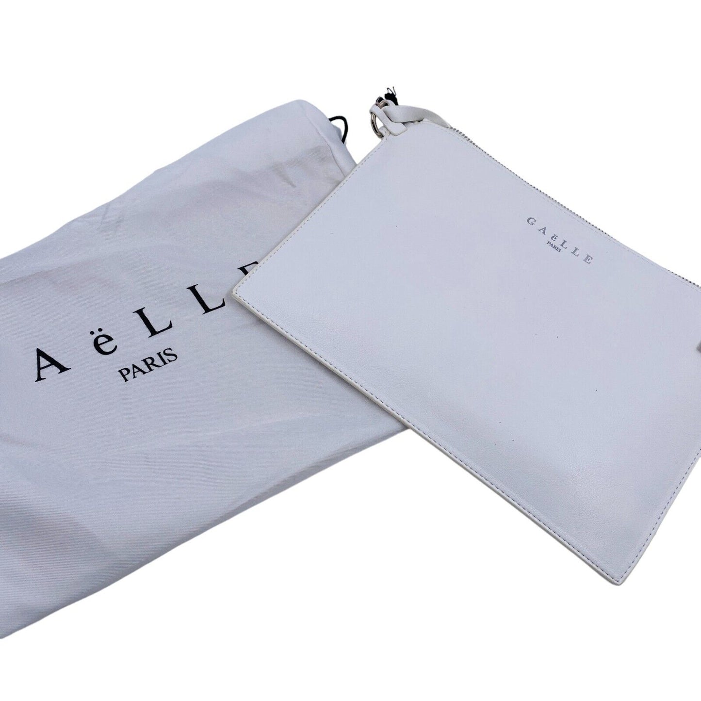 GAeLLE PARIS White Eco Leather Wallet Clutch Bag