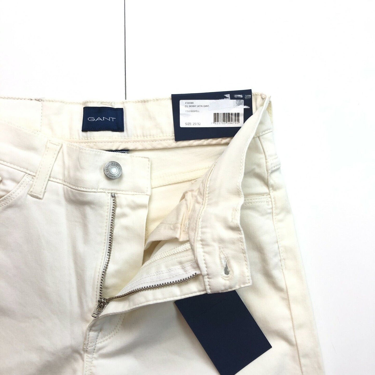 GANT White Satin Skinny Jeans Size W25 L32