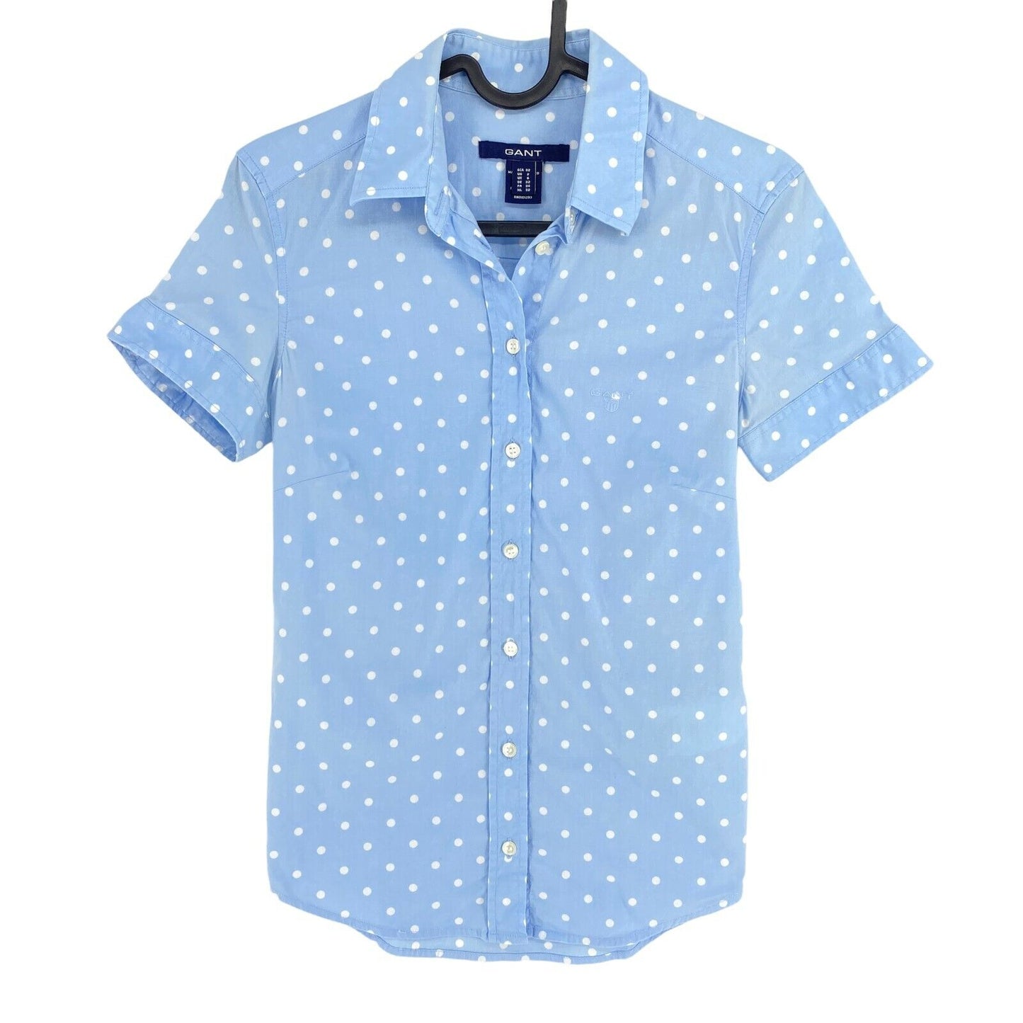 GANT Light Blue Polka Dot Short Sleeves Shirt Size EU 32 UK 6 US 2