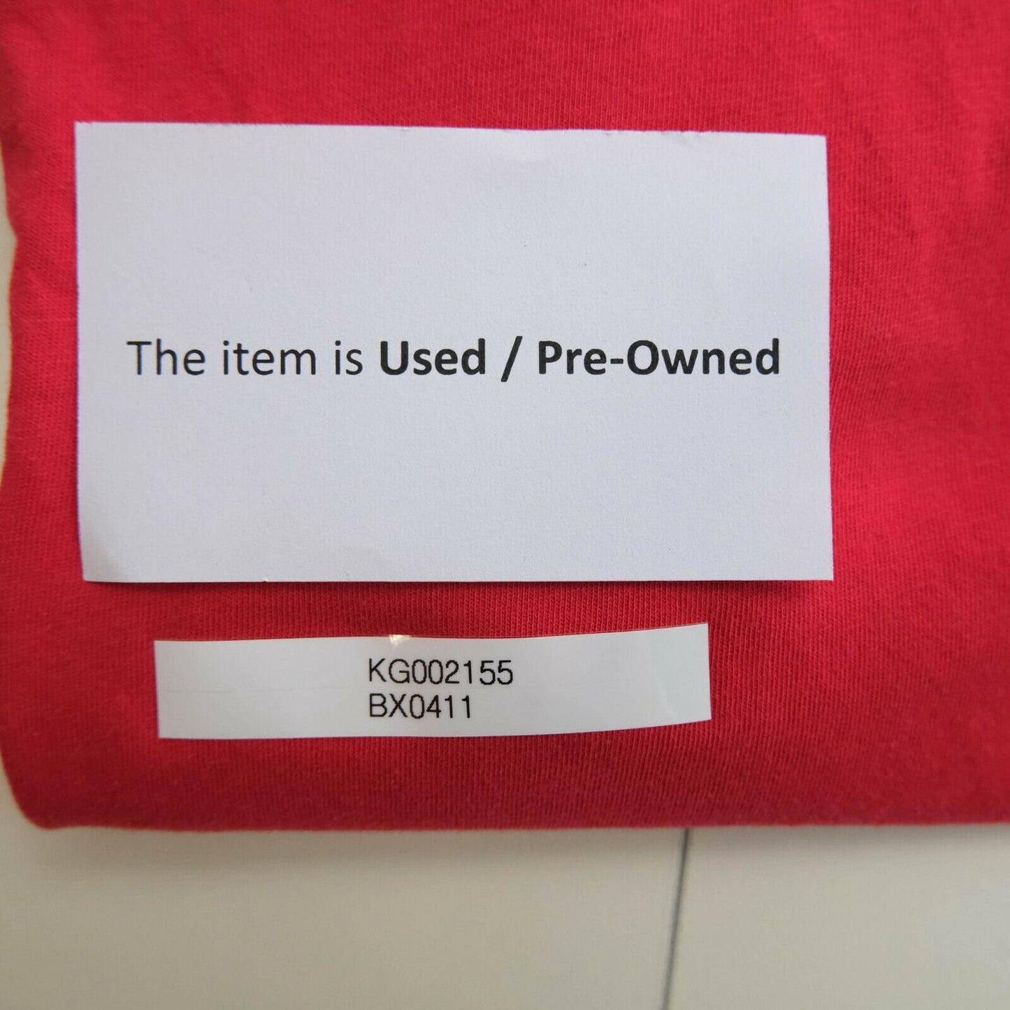 GANT Red Big Logo Crew Neck T Shirt Size XS