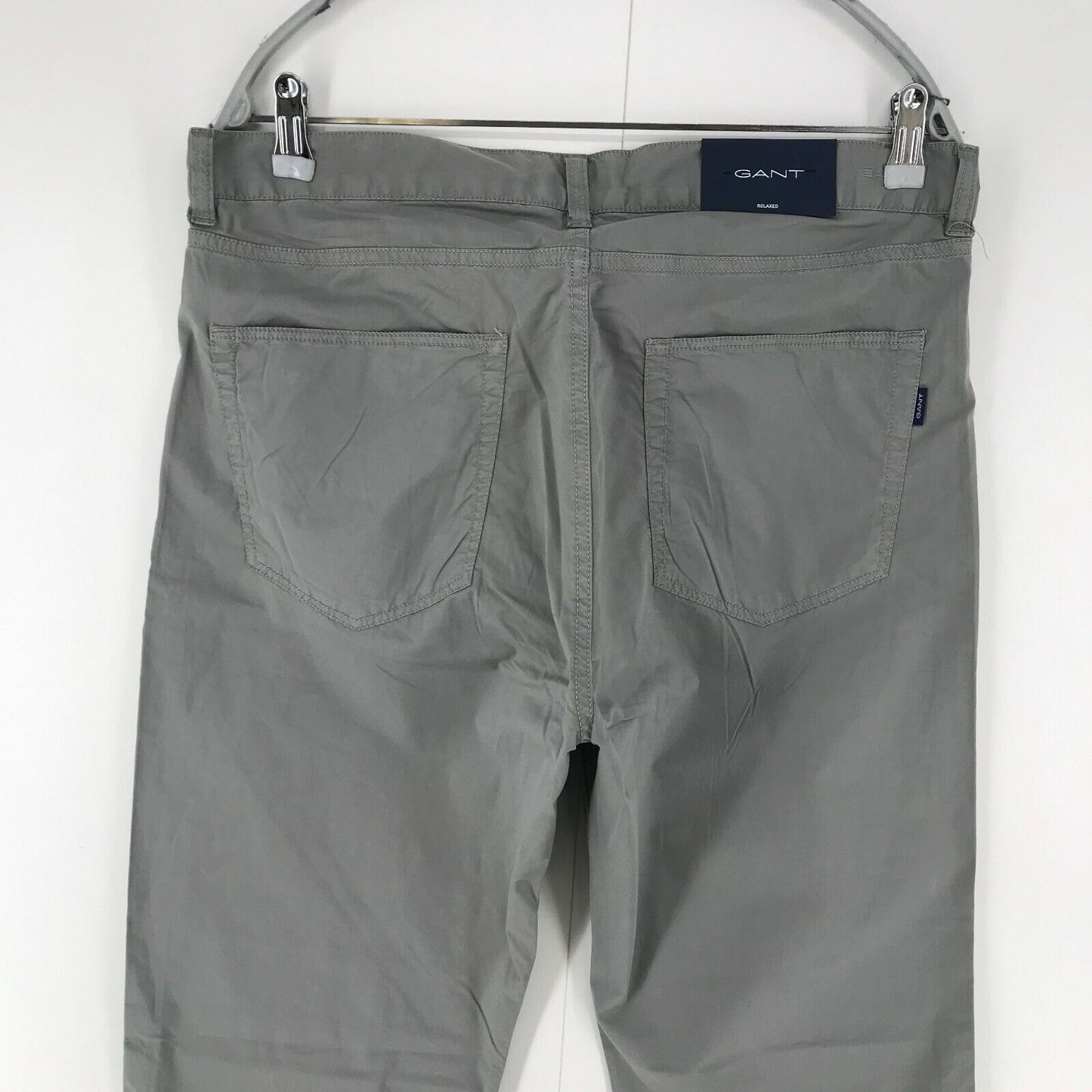 GANT Grey Relaxed Straight Fit Chino Trousers Size W34 L32