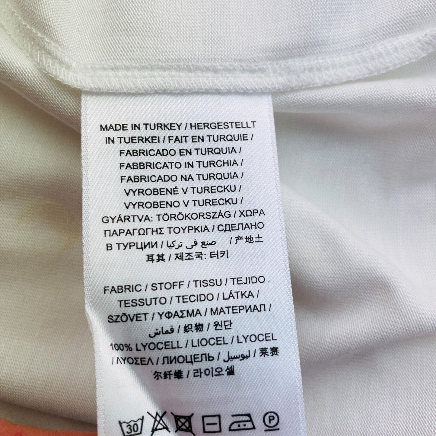 GANT Weißes leichtes T-Shirt mit Rundhalsausschnitt, Größe S